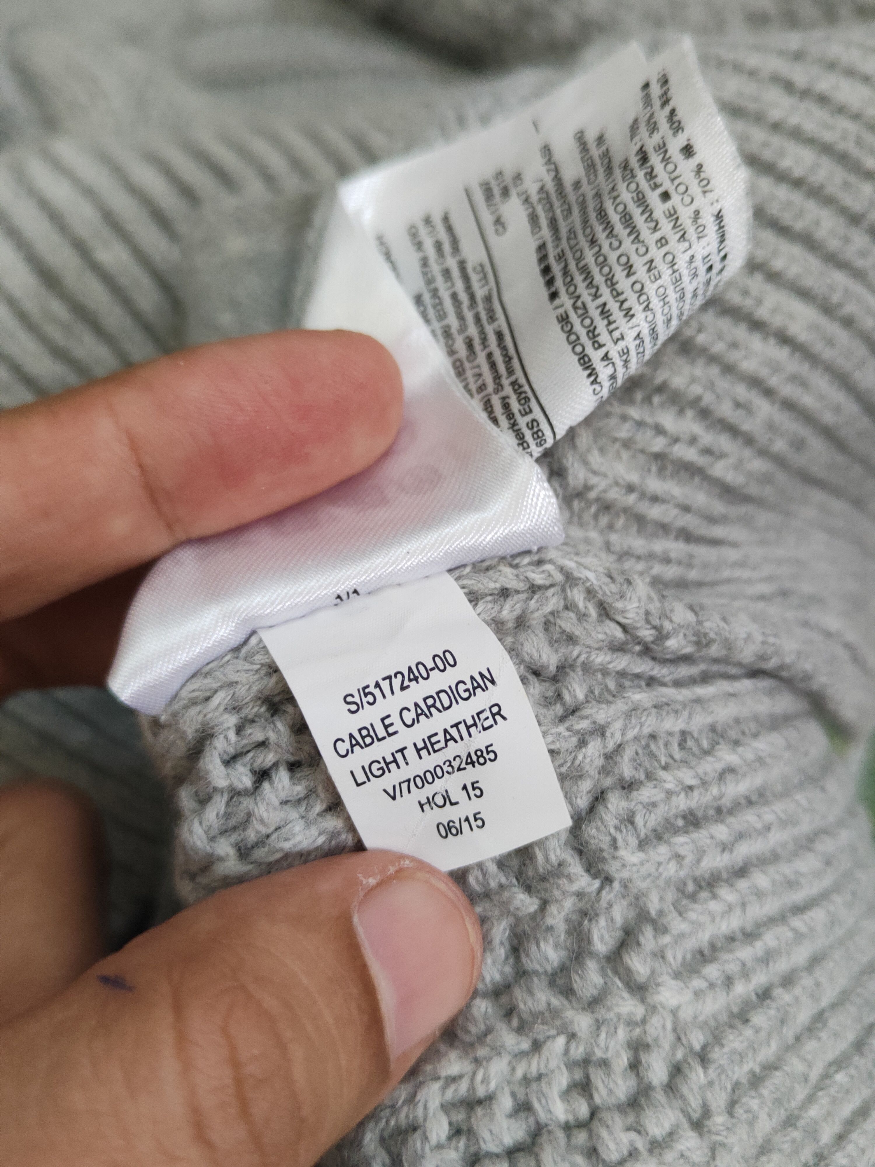 Aran Isles Knitwear Gap Gray Knitwear Cardigan #W1820 Size US S / EU 44-46 / 1 - 11 Thumbnail