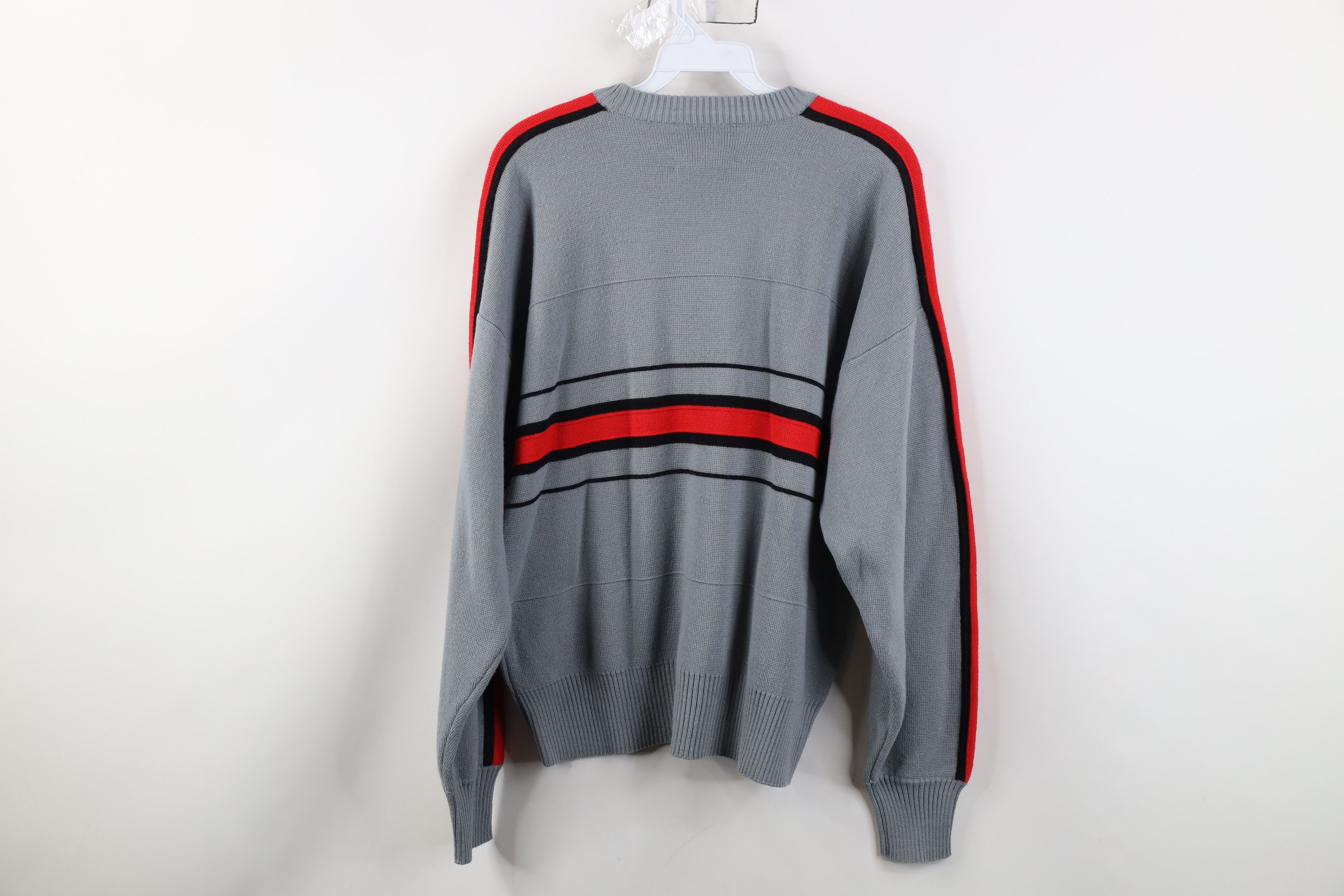 Vintage Vintage 90s Streetwear Blend Knit Striped Crewneck Sweater Size US M / EU 48-50 / 2 - 8 Thumbnail