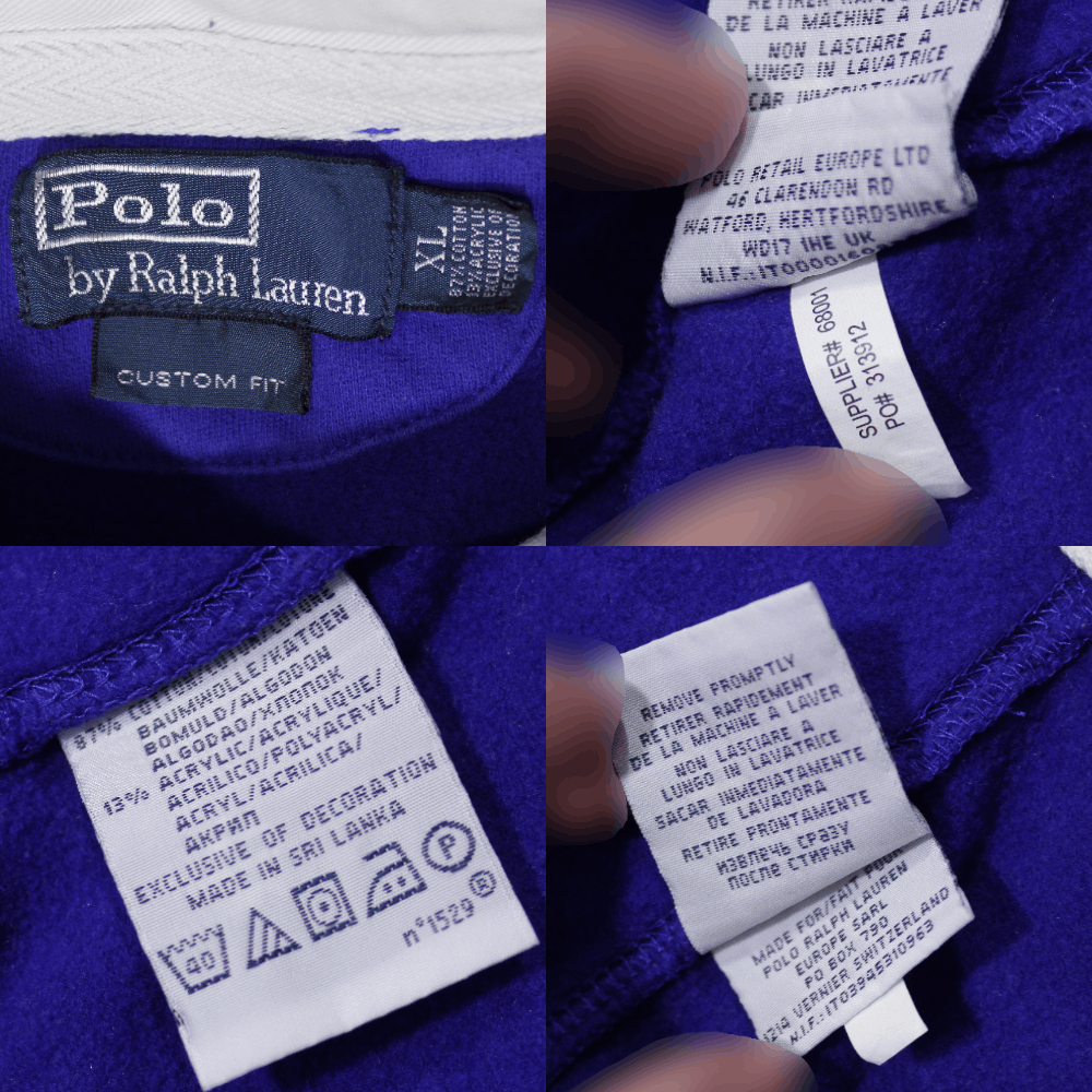 Polo Ralph Lauren 90S Logo Rugby Shirt Size US XL / EU 56 / 4 - 8 Thumbnail