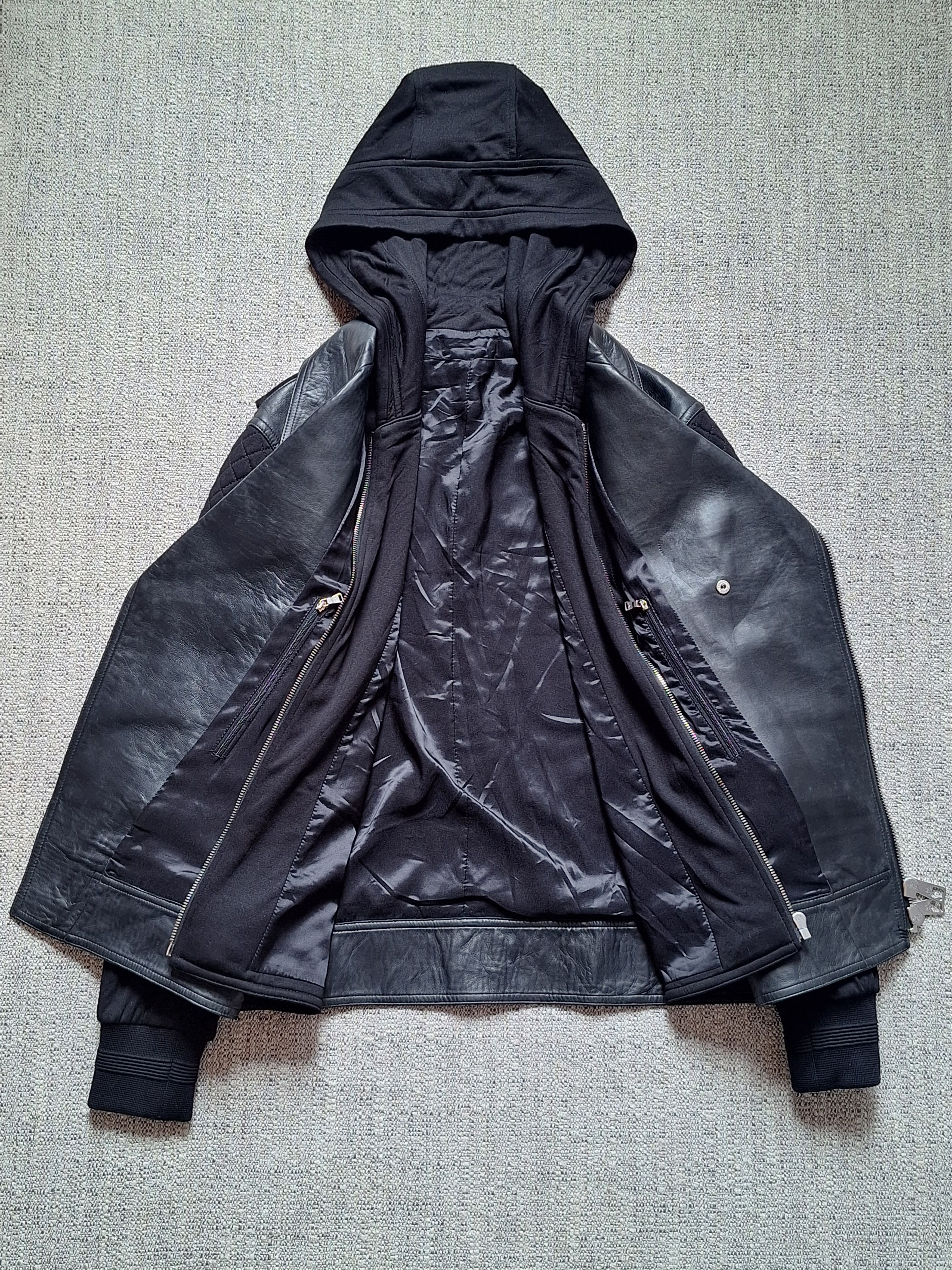 Neil Barrett NIEL BARRETT / Double Layered Biker Leather Jacket Size US S / EU 44-46 / 1 - 5 Thumbnail