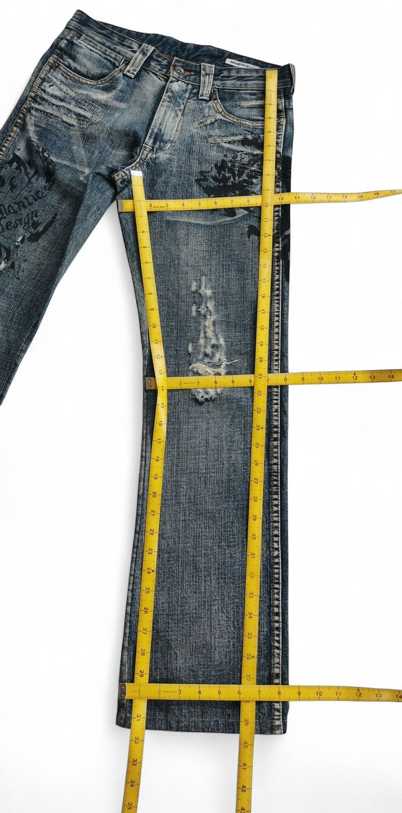 semanticdesign Semantic Design, Tribal Tattoo Printed Jeans Size US 30 / EU 46 - 13 Thumbnail