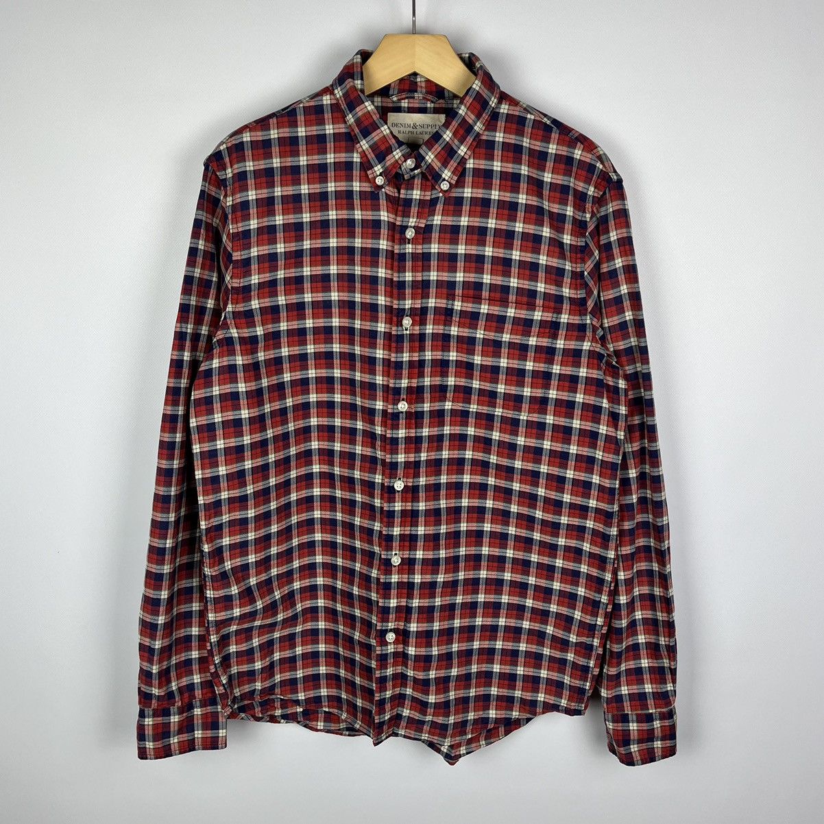 Denim & Supply Ralph Lauren Y2K Denim Supply Ralph Lauren Plaid Shirt Heavy Cotton Size US M / EU 48-50 / 2 - 1 Thumbnail