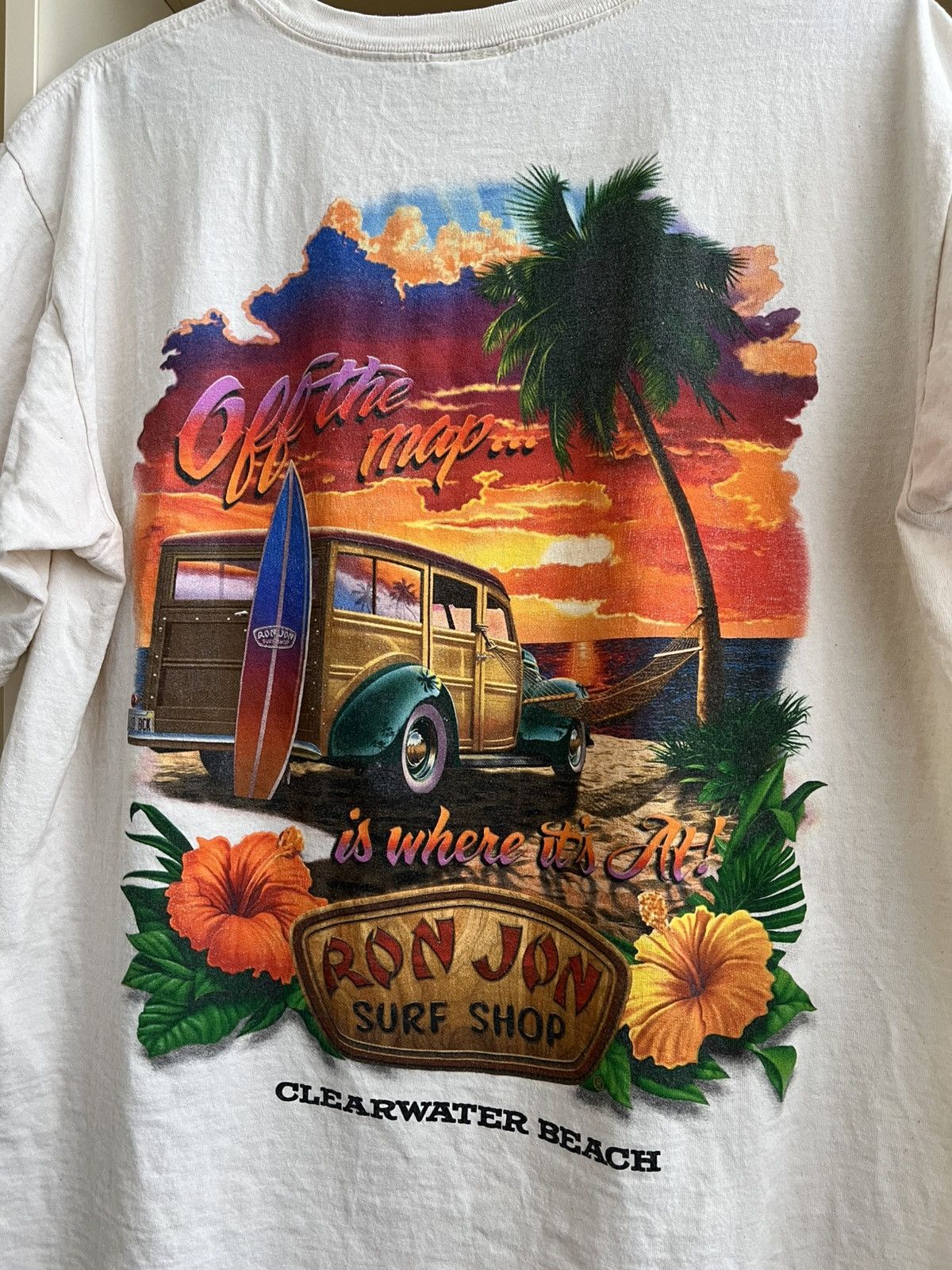 Ron Jon Surf Shop Vintage Ron Jon Surf Tee Beach T-Shirt Size L Size US L / EU 52-54 / 3 - 3 Thumbnail
