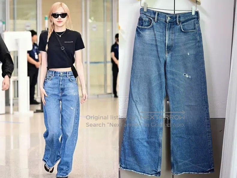 Acne Studios Acne Studios High-Waist Wide-Leg Slightly Flared Jeans Size 27" / US 4 / IT 40 - 1 Thumbnail