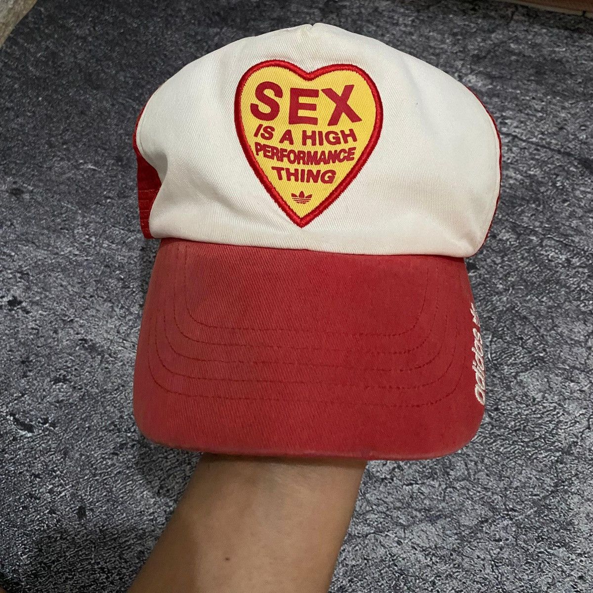 Adidas × Vintage Rare💥Adidas Sex Is a High Performance Thing Trucker Size ONE SIZE - 2 Thumbnail