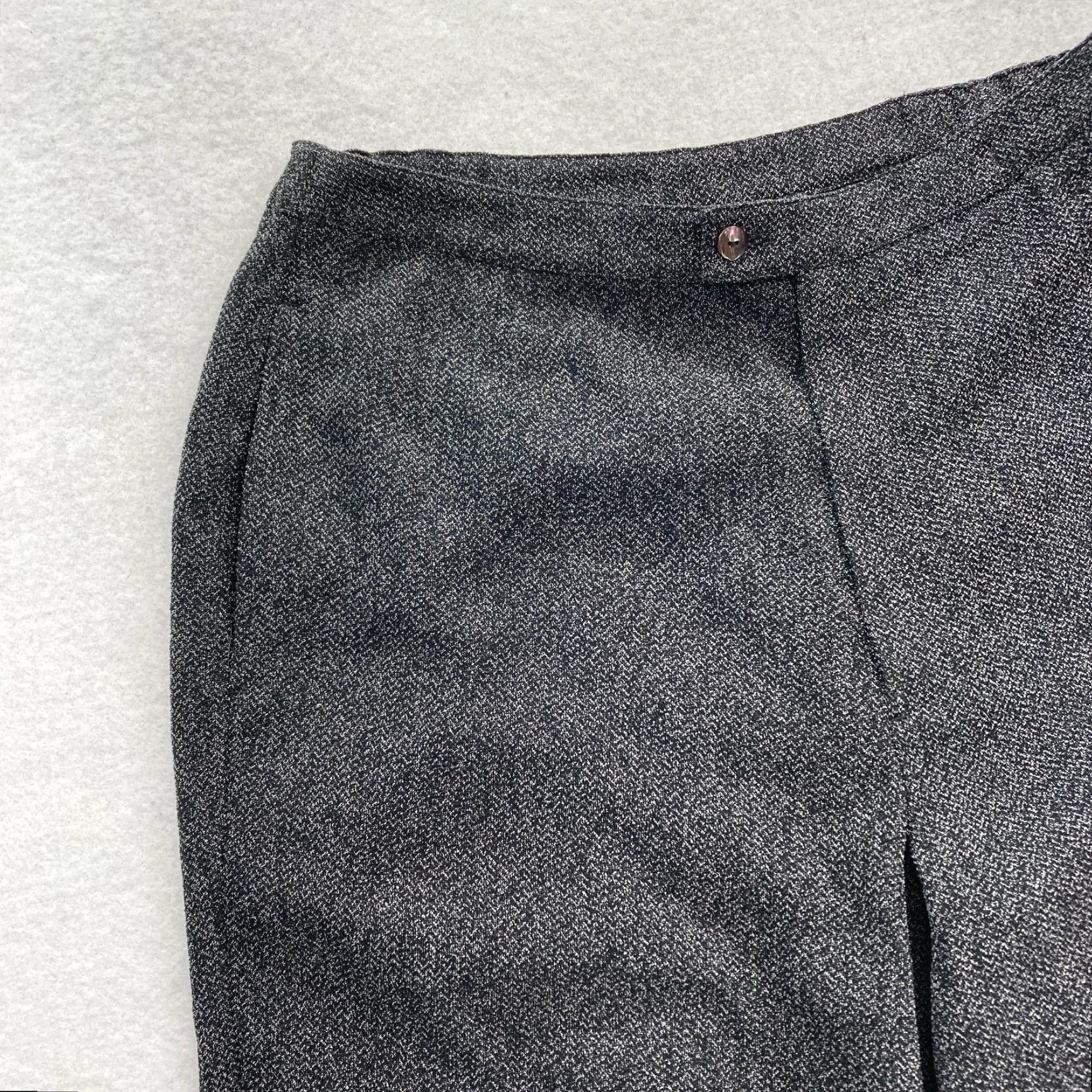Vintage Chico's Design Dress Pants Gray Stretch Mid Rise Sz 1 US 8 NWT Women's Casual Straight Front Pockets Size 30" / US 8 / IT 44 - 3 Thumbnail