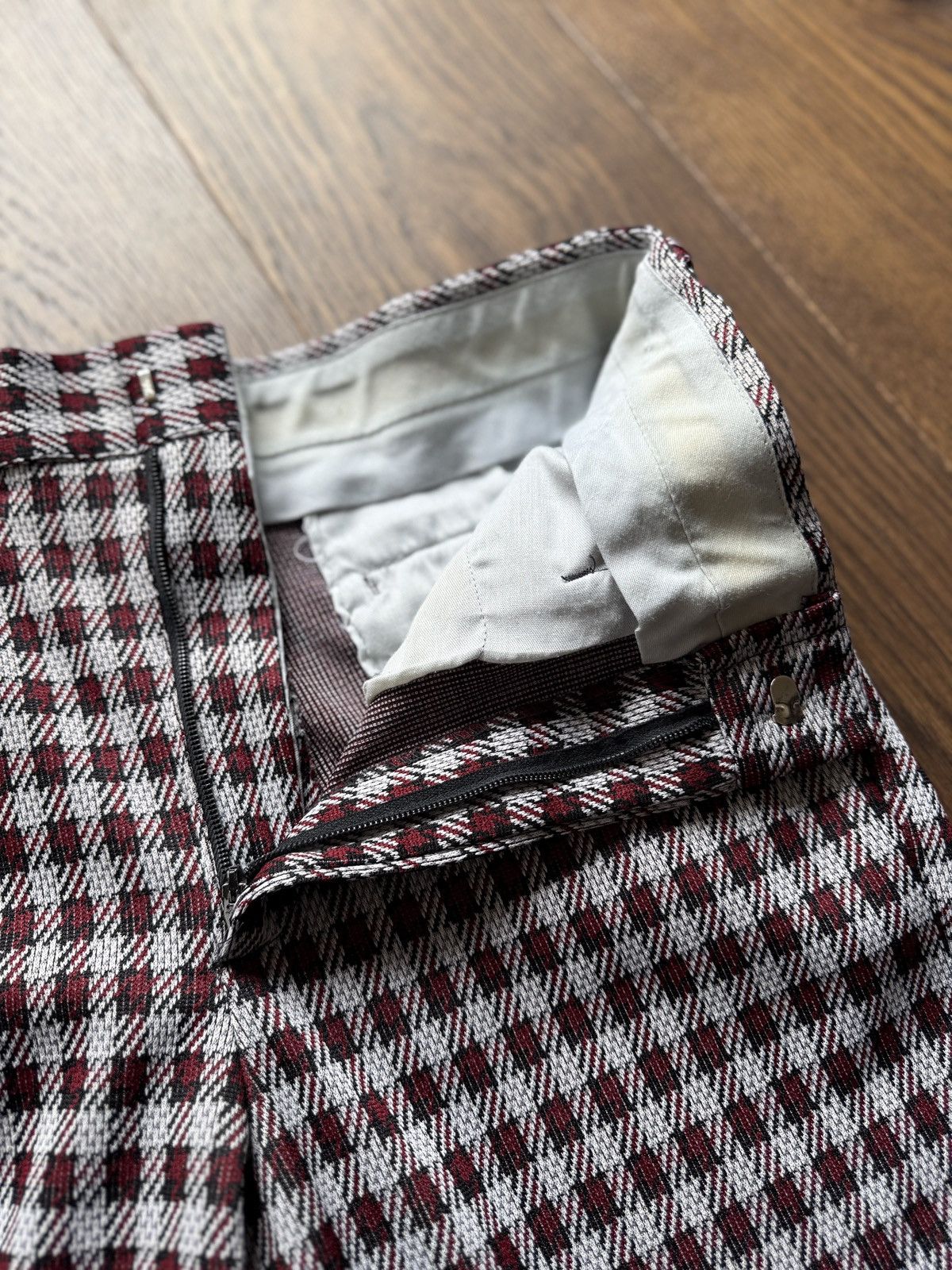 Vintage Vintage 70s Sears King's Road Double Knit Patterned Trousers Size US 32 / EU 48 - 3 Thumbnail