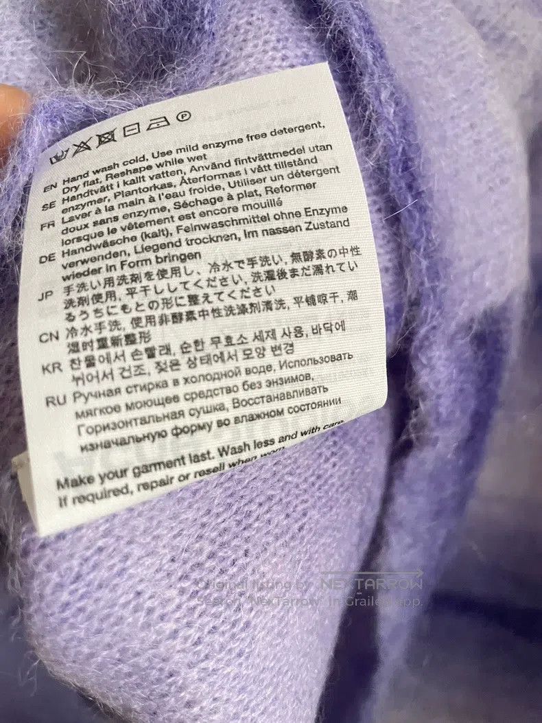Acne Studios Acne Studios Purple Striped Sweater, Wool Blended Fabric Size US S / EU 44-46 / 1 - 4 Thumbnail