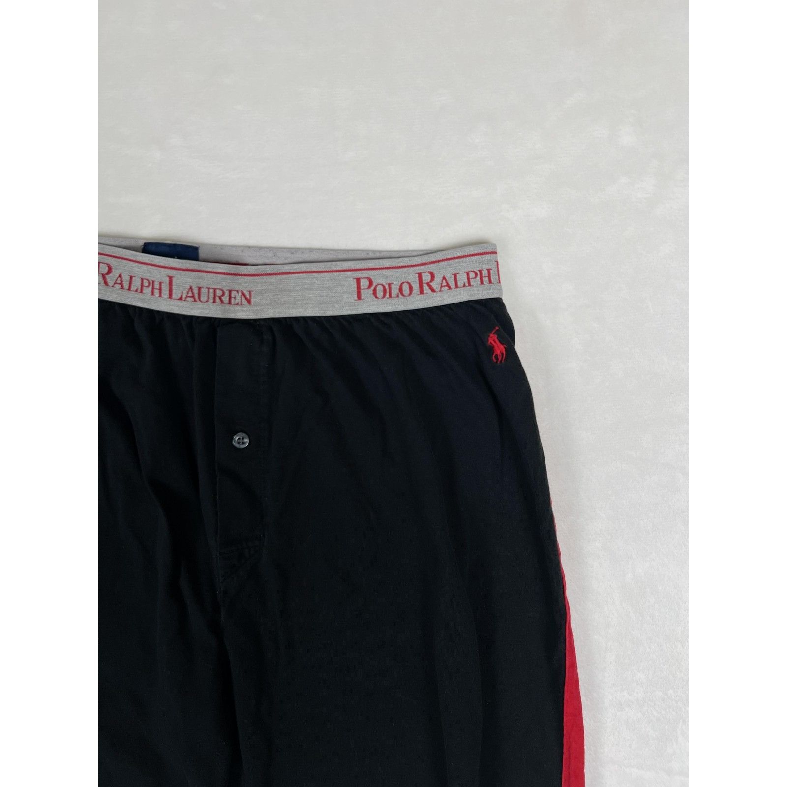 Polo Ralph Lauren Polo Ralph Lauren Sleepwear Pants Mens Large Black Red Logo Size US 34 / EU 50 - 2 Thumbnail