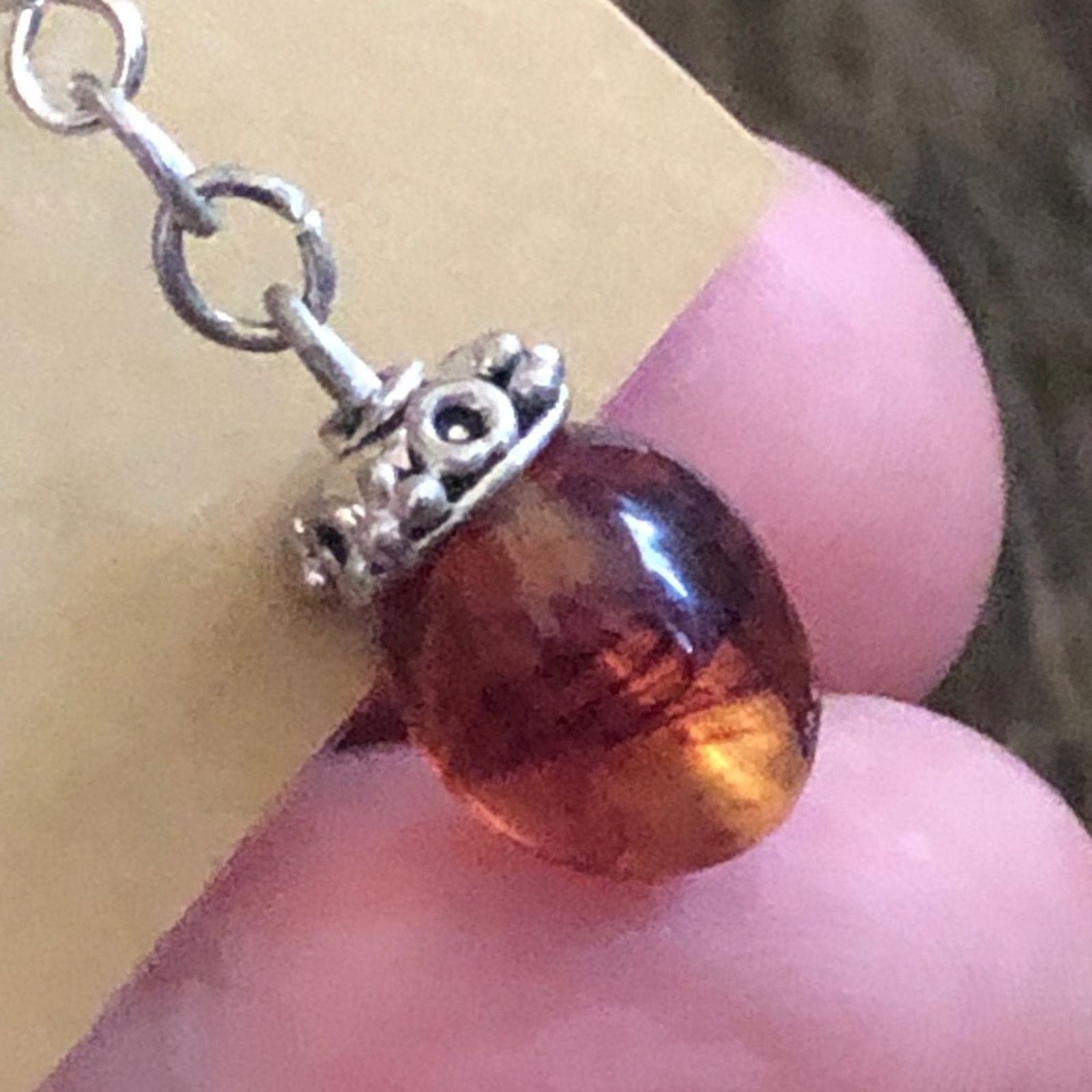 Vintage Vintage repurpose amber tone glass drop earrings Size ONE SIZE - 5 Thumbnail