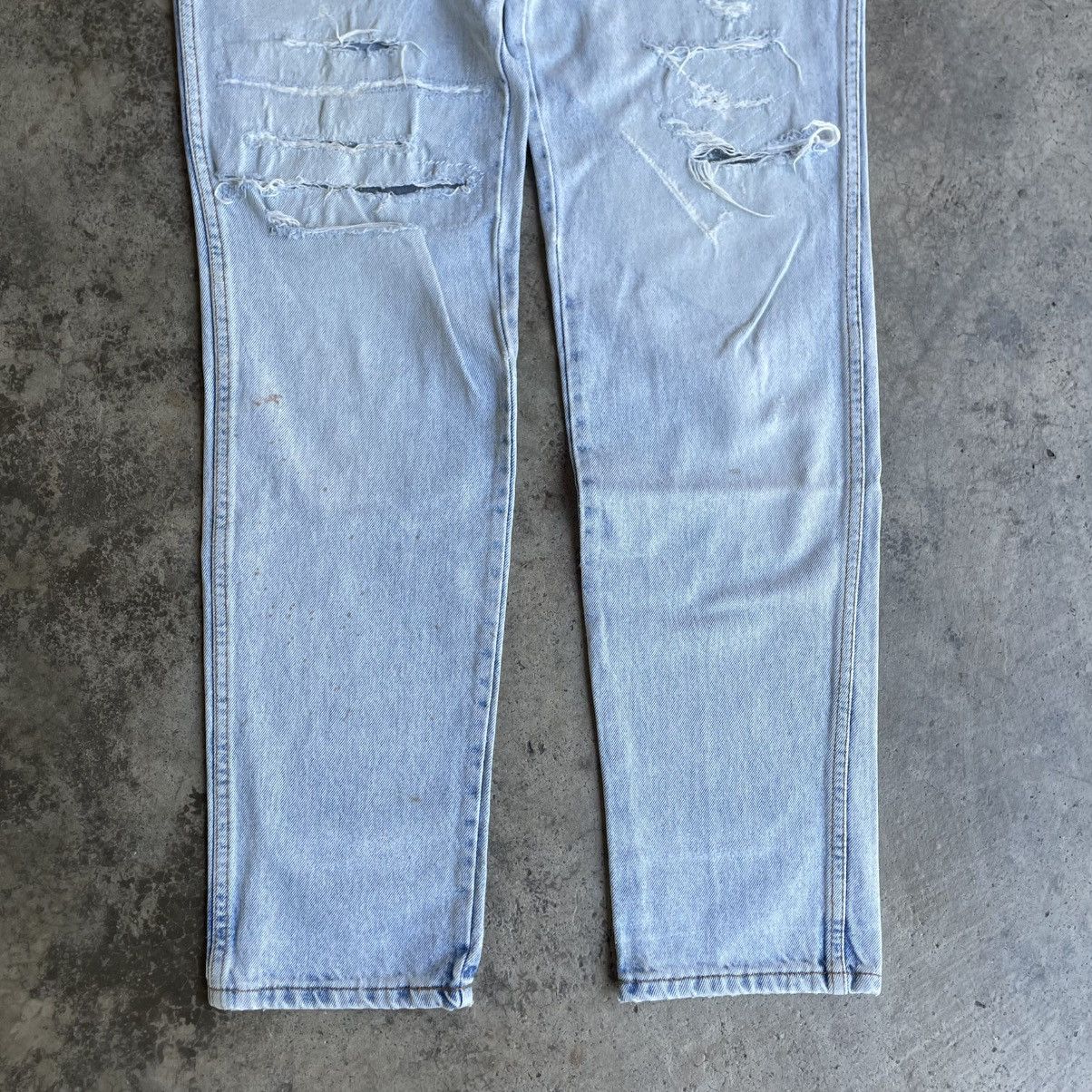 Wrangler 🔥Vintage Wrangler Stoned Washed Ripped Distress Denim Jeans Size US 29 - 3 Thumbnail