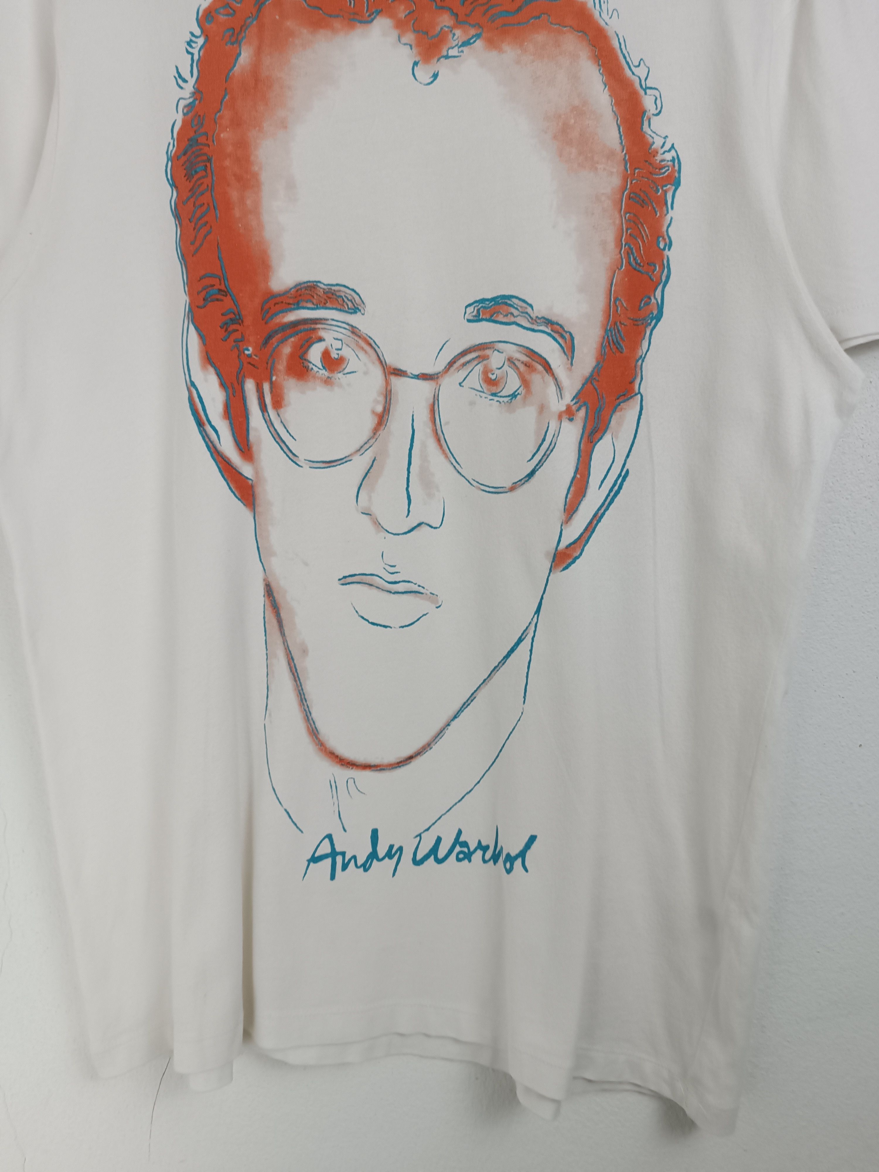 Andy Warhol VINTAGE KEITH HARING X ANDY WARHOL ART TEE BASQUIAT GOGH Size US M / EU 48-50 / 2 - 7 Thumbnail