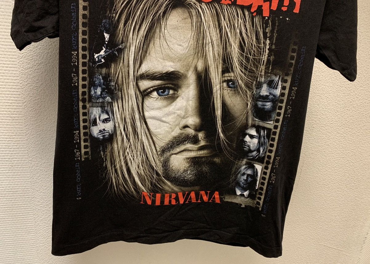 Nirvana Kurt Cobain Nirvana vintage black t-shirt 1990th M sz (blur) Size US M / EU 48-50 / 2 - 8 Thumbnail