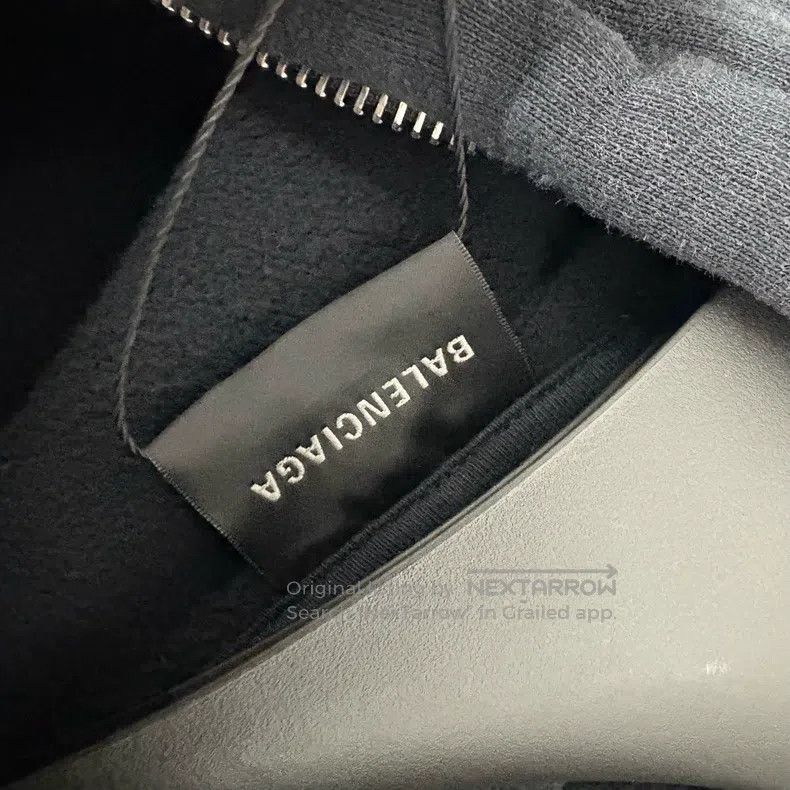 Balenciaga Balenciaga Double Ring Printed Zipper Hoodie Size US XL / EU 56 / 4 - 3 Thumbnail