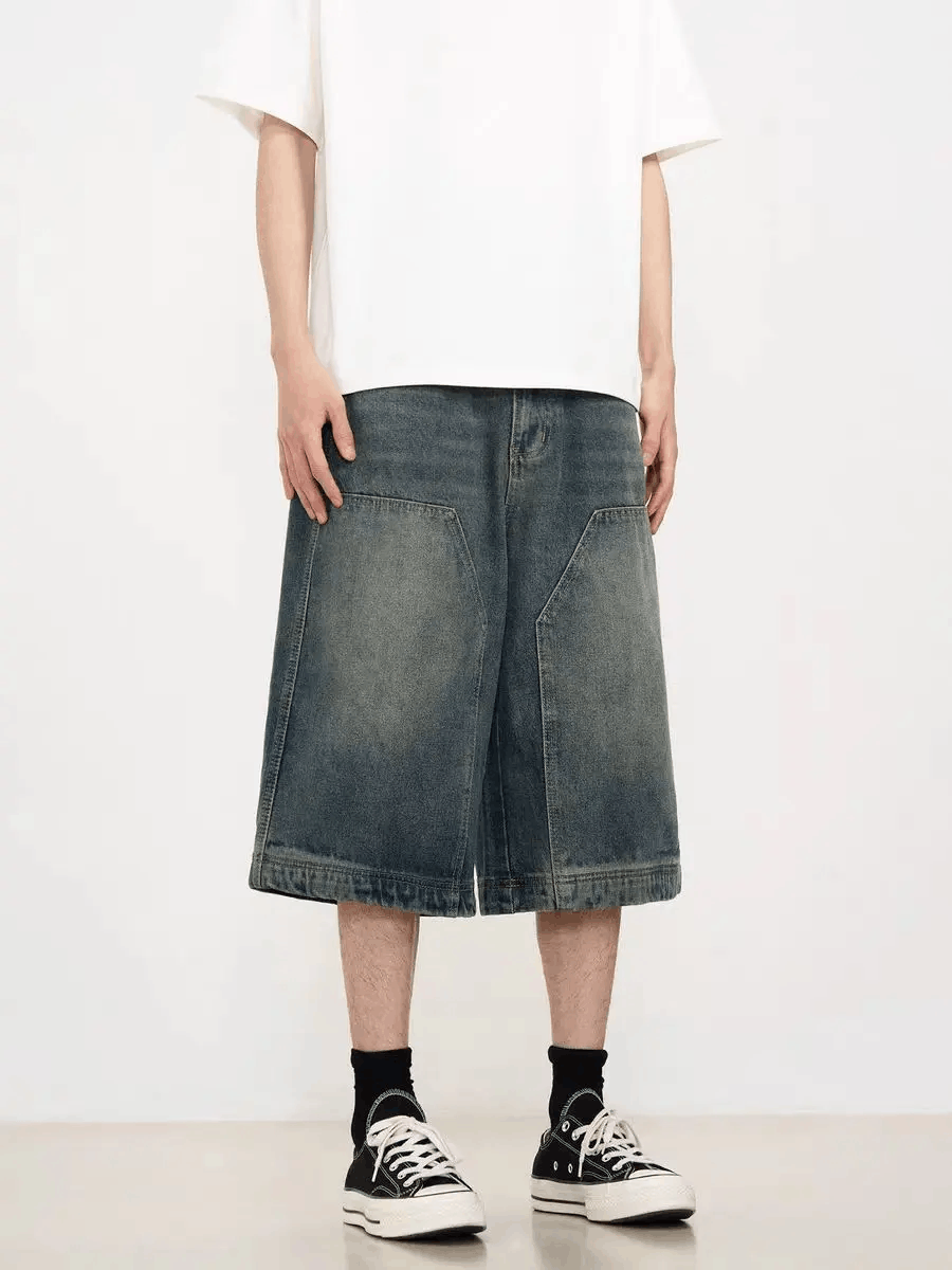 Vintage Washed vintage lumberjack denim shorts Size US 34 / EU 50 - 5 Thumbnail