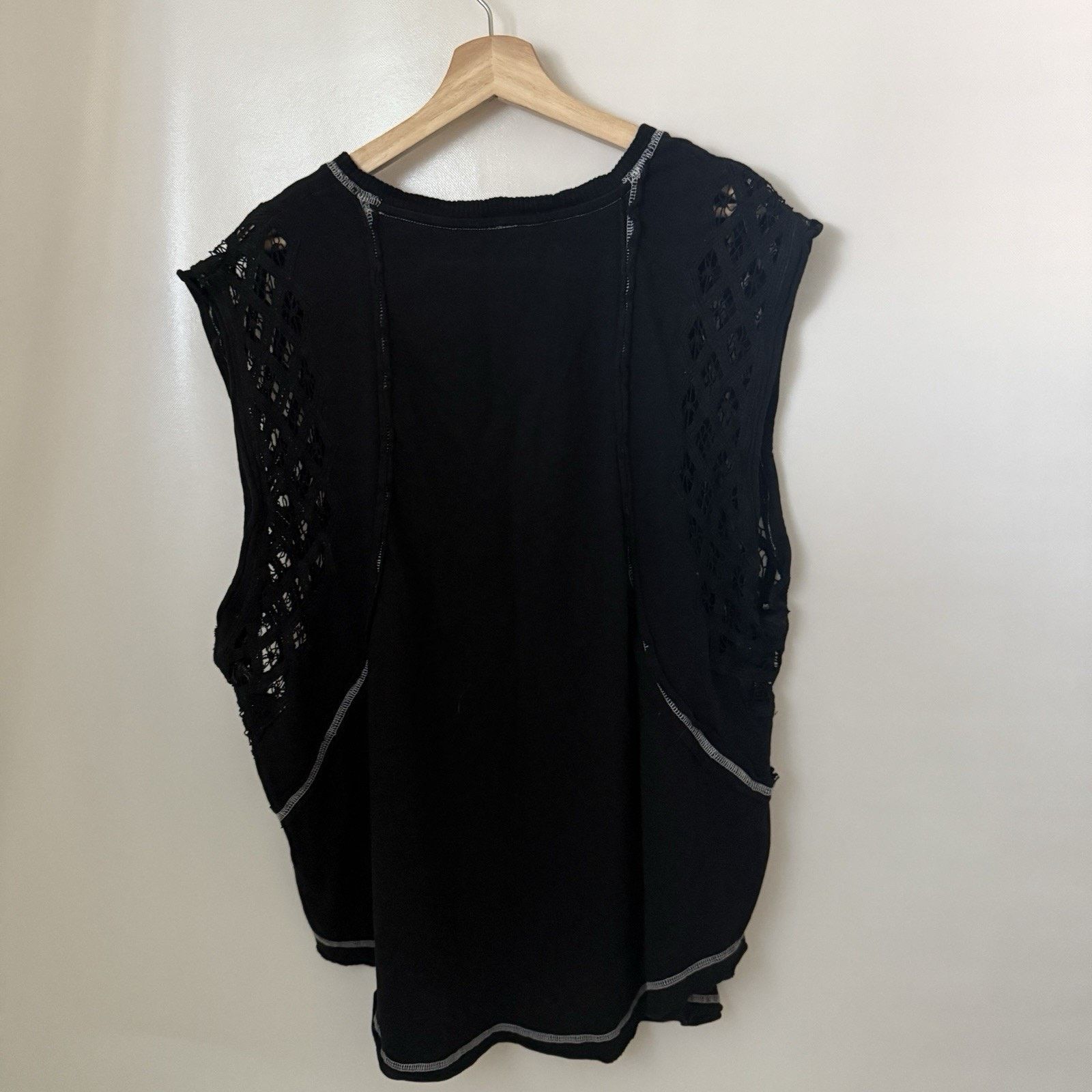 Free People Free People Table For Two Tee Shirt Lace Boho Casual Top Size M / US 6-8 / IT 42-44 - 3 Thumbnail