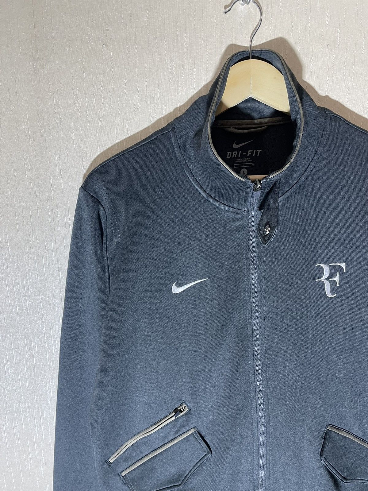 Nike × Vintage Nike Roger Federer U.S Open 2010 Tennis light Jacket Size US L / EU 52-54 / 3 - 3 Thumbnail