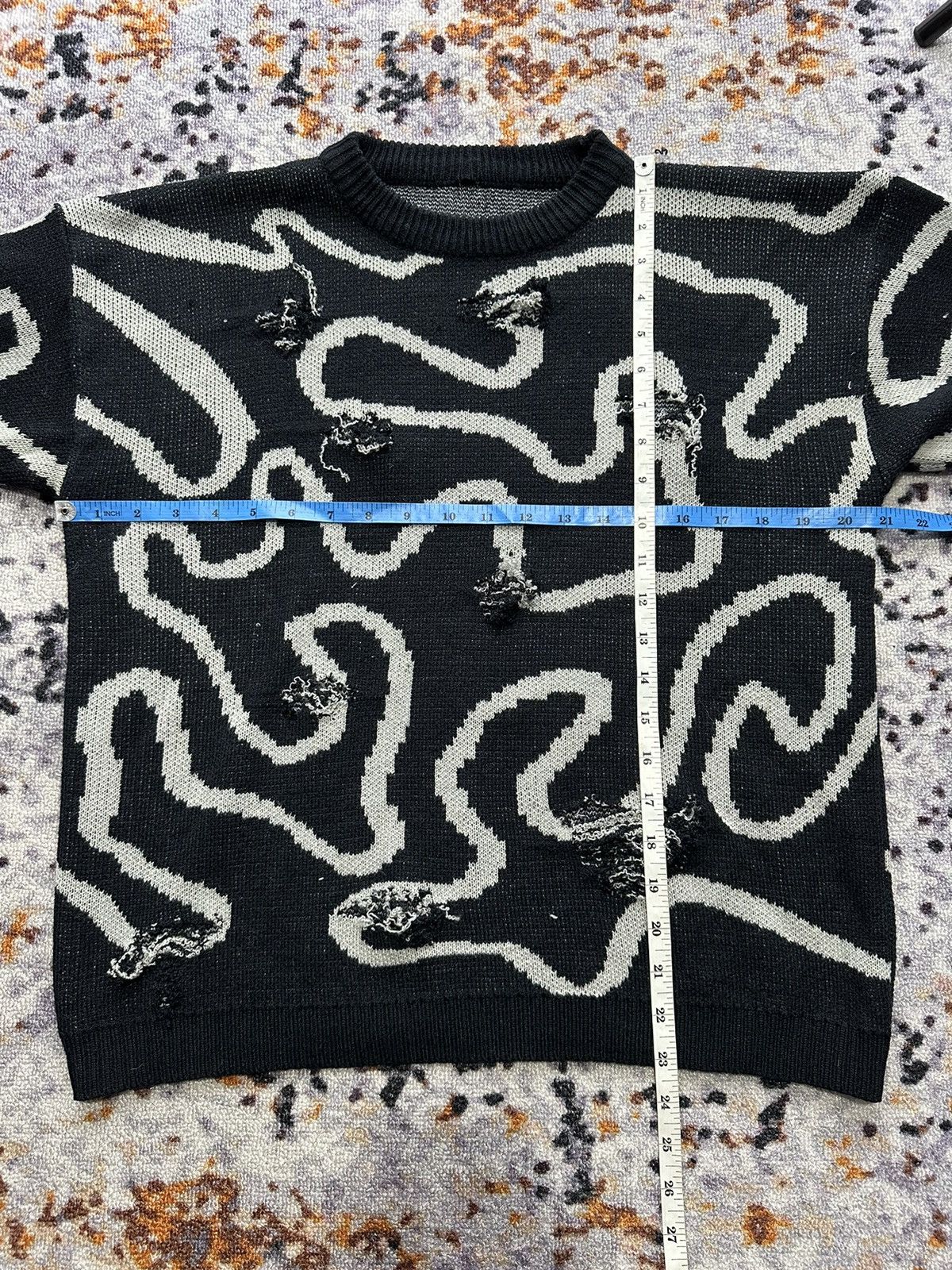 Japanese Brand CRAZY PUNK DISTRESSED UKNOWN BRAND Y2K KNITTED SWEATER Size US M / EU 48-50 / 2 - 6 Thumbnail