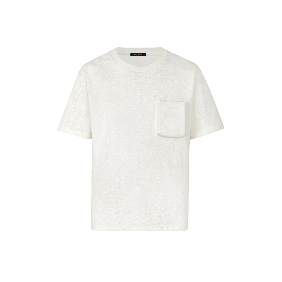 image of Louis Vuitton Signature 3D Pocket Monogram T-Shirt in White, Men's (Size Small)