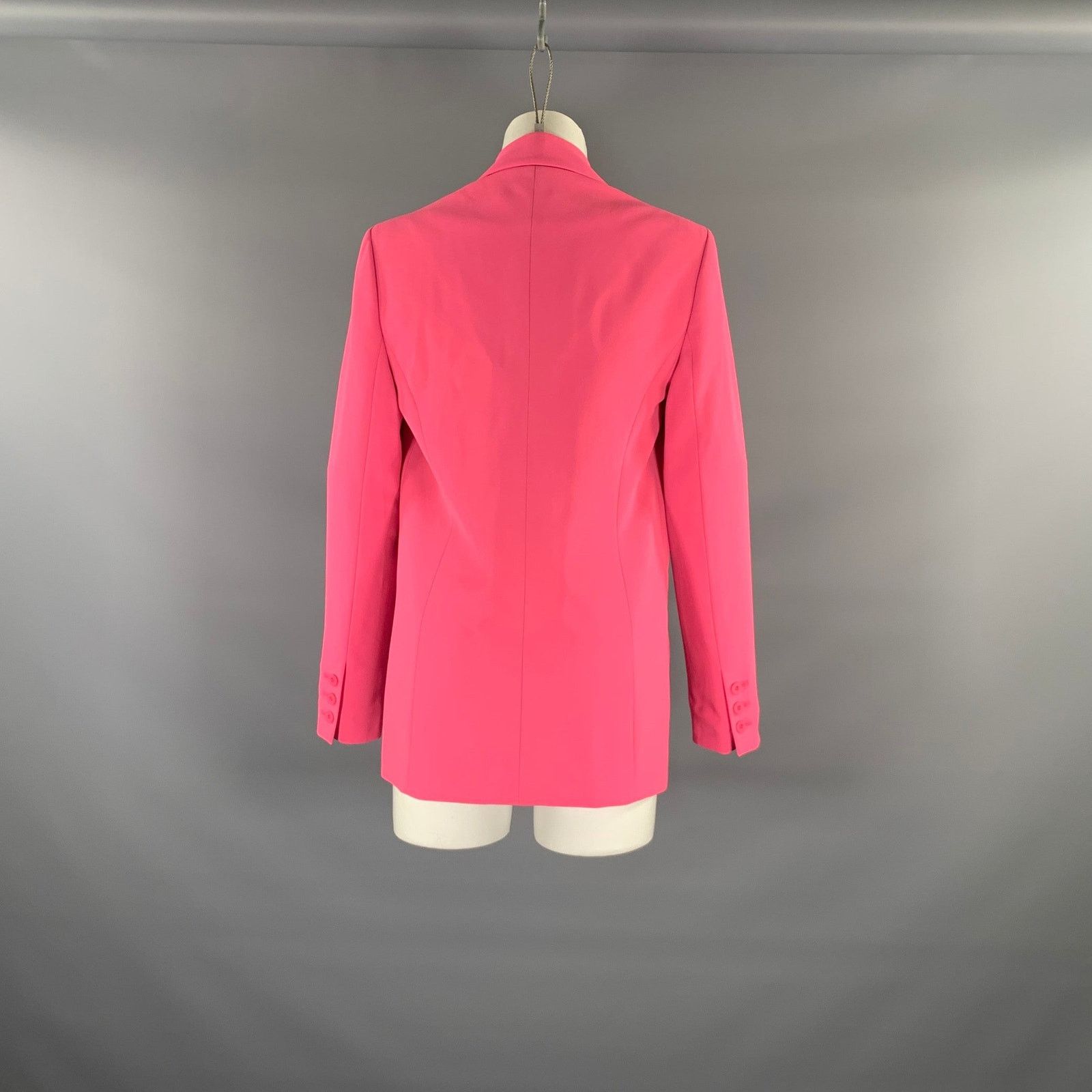 Alice + Olivia ALICE + OLIVIA Size 4 Pink Polyester Peak Lapel Jacket Size S / US 4 / IT 40 - 3 Thumbnail
