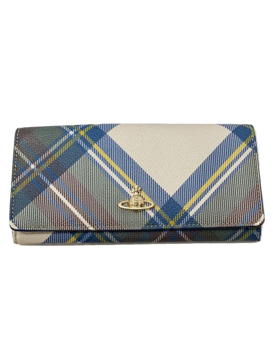 Vivienne Westwood Vivienne Westwood Check Long Wallet Blue Size ONE SIZE - 1 Thumbnail