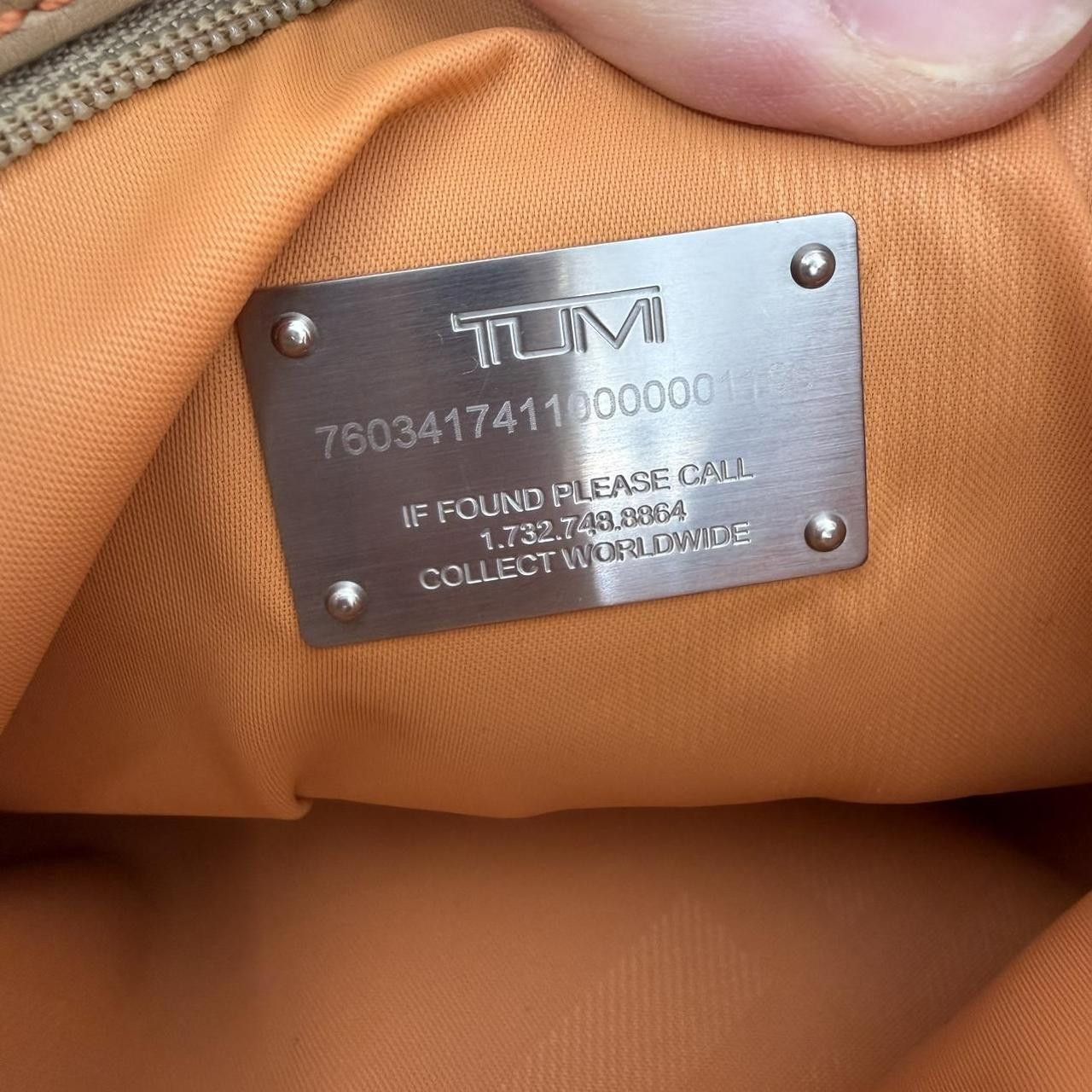 Tumi Tumi Beige Monogram Satchel Bag Size ONE SIZE - 6 Thumbnail