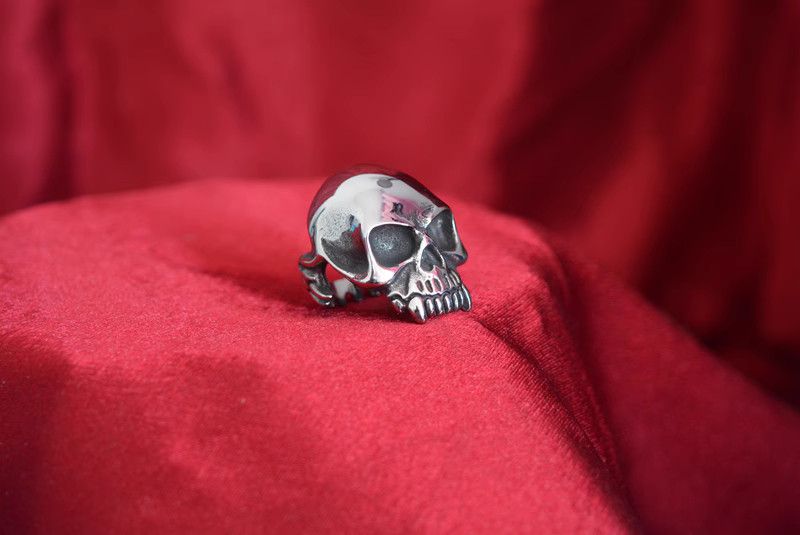 Jewelry Skull Crazy Jewelry Rings Open Size Chrome Ring (Size 7-13) Size ONE SIZE - 6 Thumbnail
