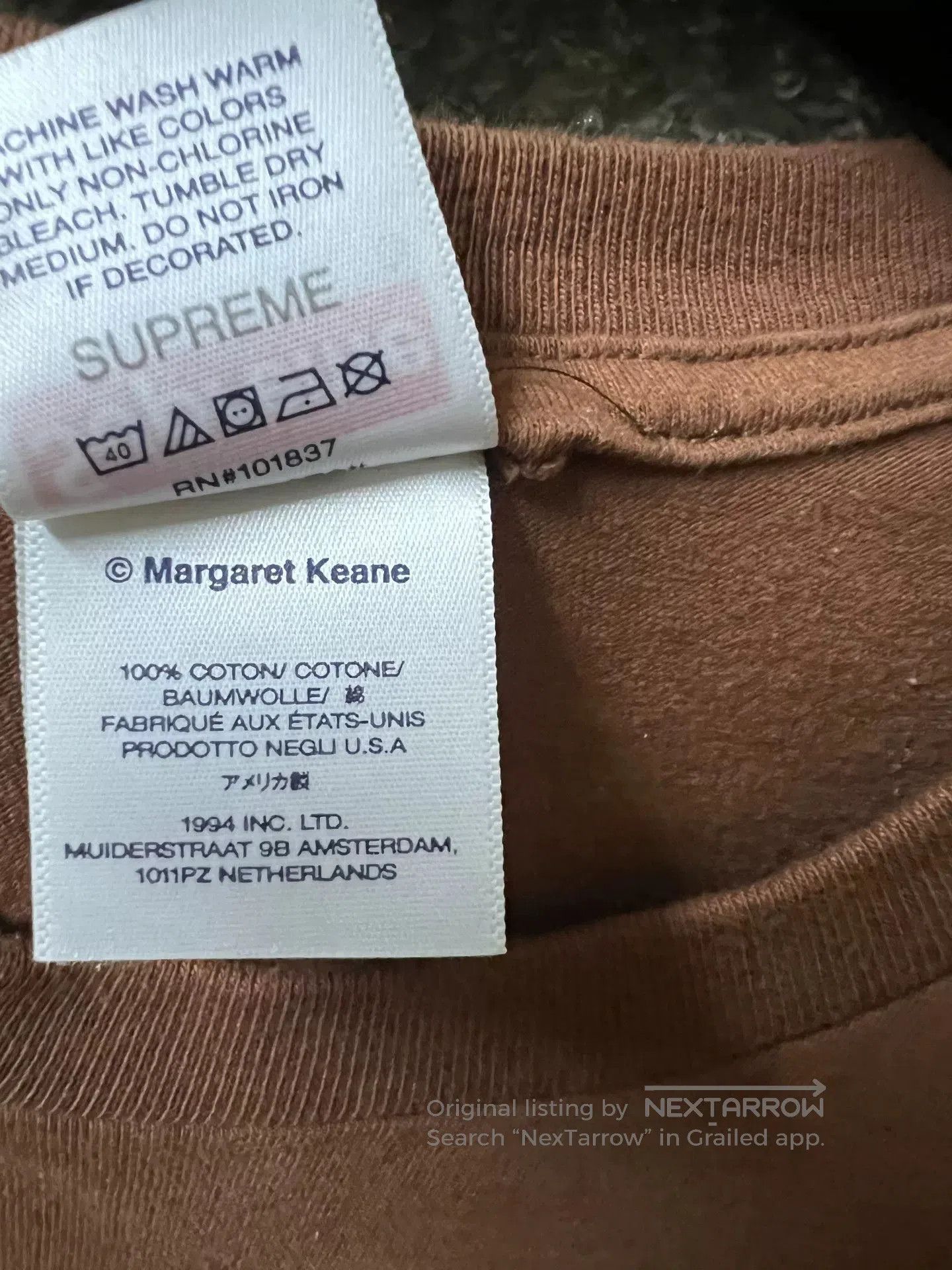 Supreme Supreme x MARGARET KEANE Men's T. Size US M / EU 48-50 / 2 - 5 Thumbnail