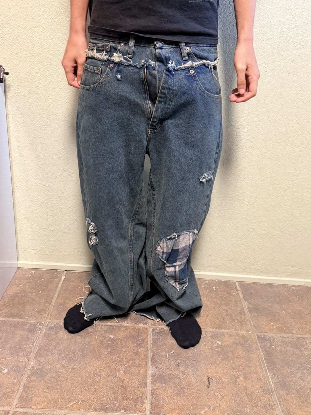 Other Custom Double Waist Baggy Jeans Size US 28 / EU 44 - 1 Thumbnail