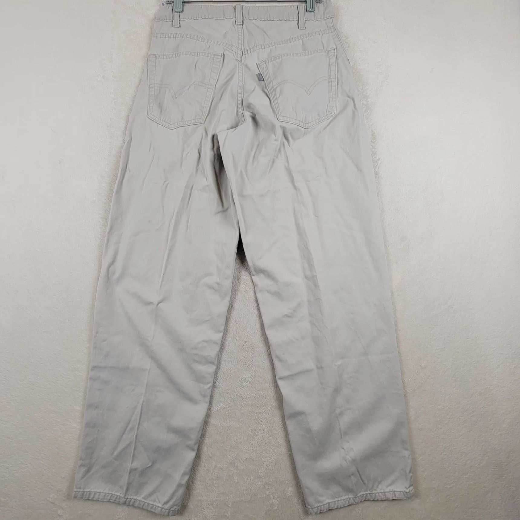 Levi's VINTAGE Levis Silvertab Pants Men 30x32 Beige Cream Straight Carpenter Baggy Jeans Hip Hop Womens? Size US 30 / EU 46 - 4 Thumbnail