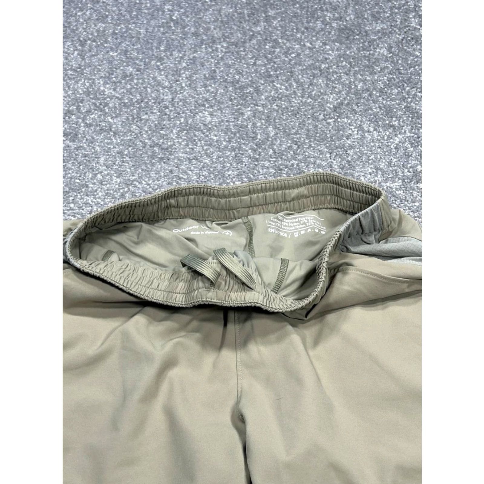 Outdoor Voices Outdoor Voices Shorts Womens M Beige Athletic Built In Liner Running Gym | Solid Nylon Polyester Spandex, Cross Training, 90s? Size 32" / US 10 / IT 46 - 4 Thumbnail