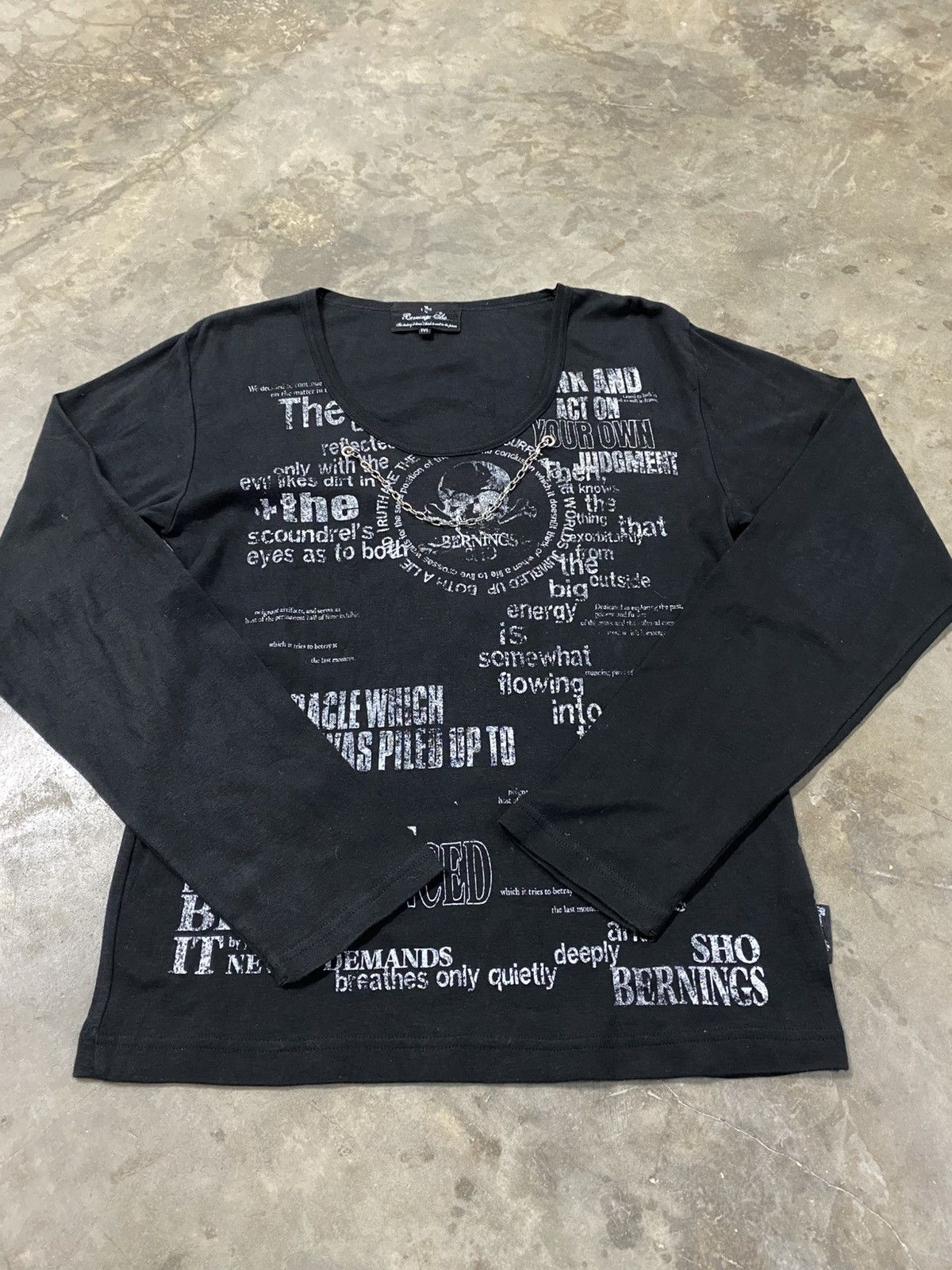 If Six Was Nine × Japanese Brand Japan Berning Sho Skull Bones Poem T 🔥 Size US M / EU 48-50 / 2 - 8 Thumbnail