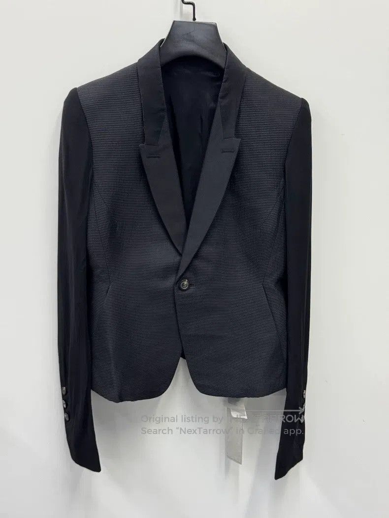 Rick Owens Black patchwork blazer jacket