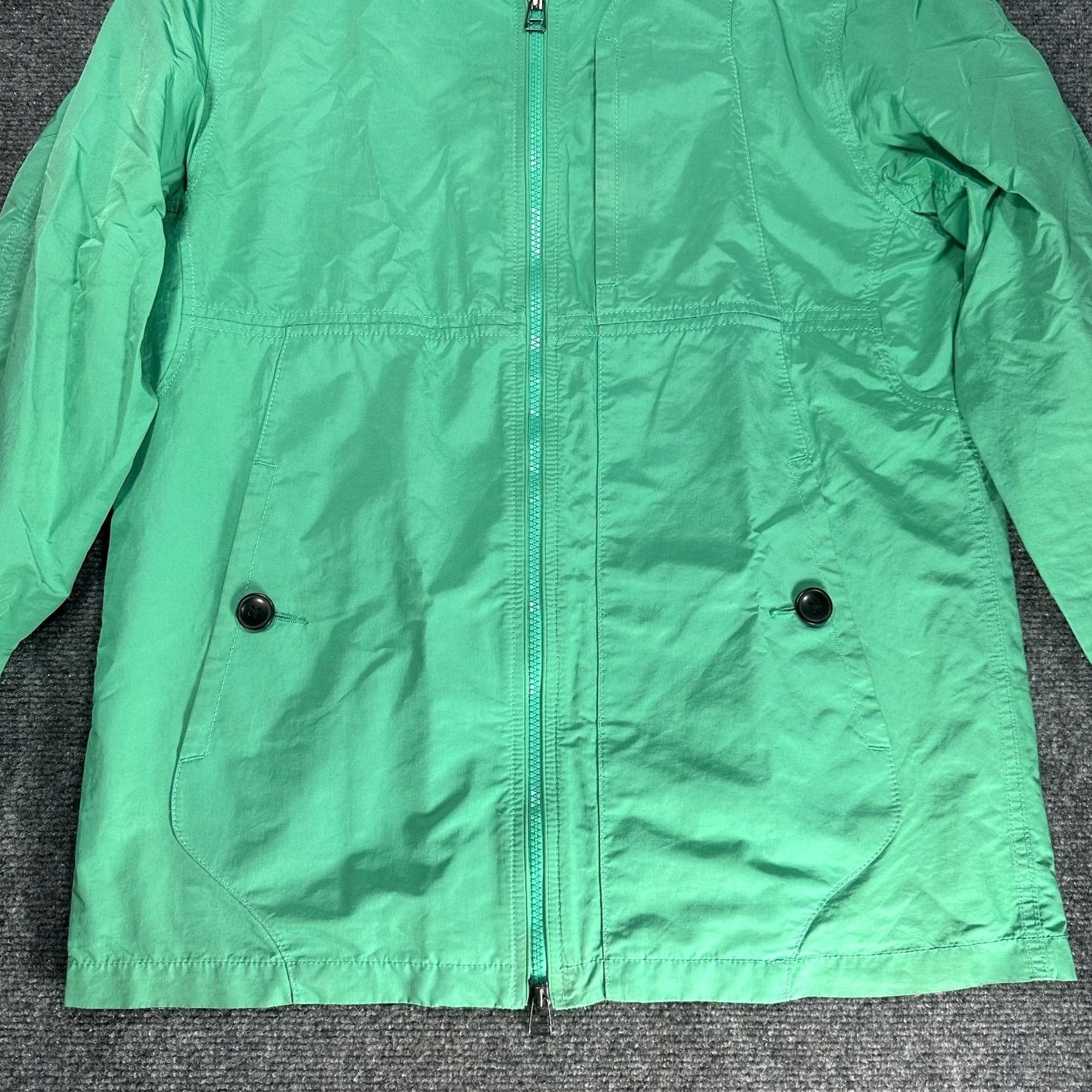 Club Monaco VINTAGE? No - Club Monaco Jacket Womens Medium Green Zip Up Hooded Pockets Windbreaker Rain Size M / US 6-8 / IT 42-44 - 2 Thumbnail