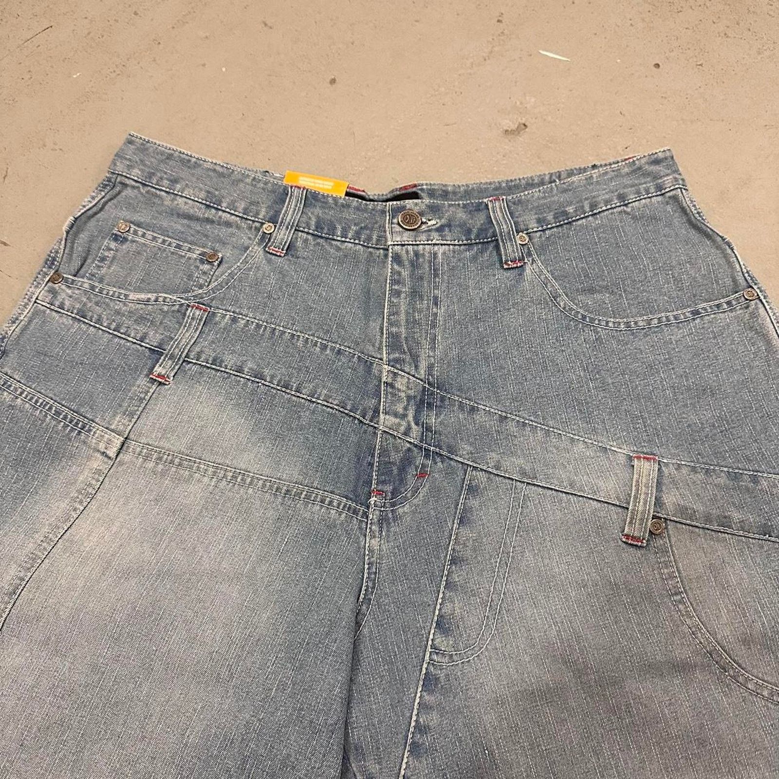 Vintage Vintage Baggy Y2k Urban Wide Leg DELF Wash Blue Short Men 36 Size US 36 / EU 52 - 2 Thumbnail