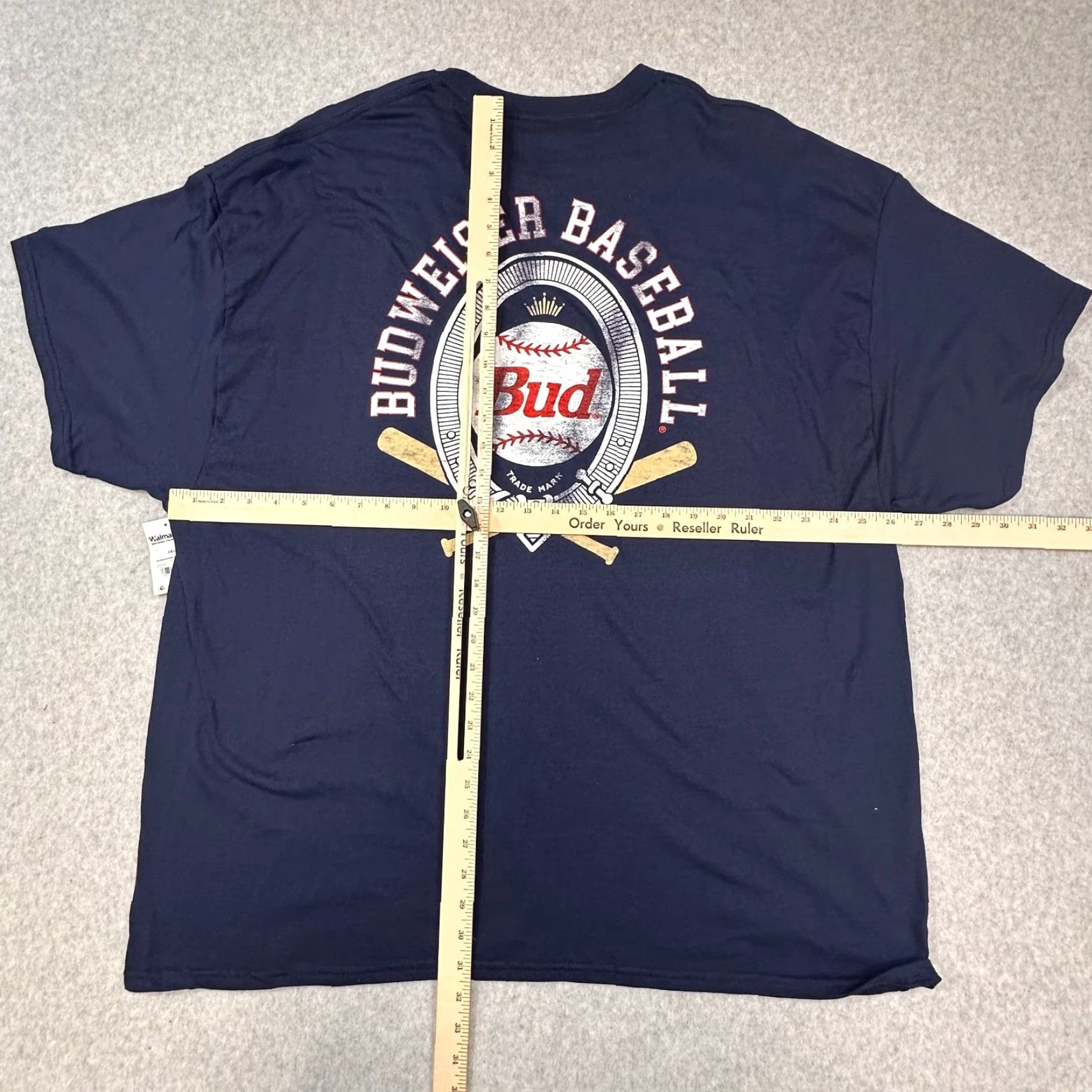 Budweiser Budweiser Baseball Mens T-Shirt 3XL Double-Sided Cotton Multicolor Logo Graphic NY? Size US XXL / EU 58 / 5 - 6 Thumbnail