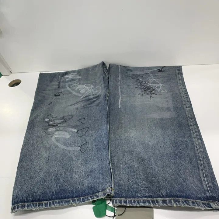 Balenciaga Balenciaga Printed Denim Pants for Men and Women 0079-2507 Size US 26 / EU 42 - 9 Thumbnail