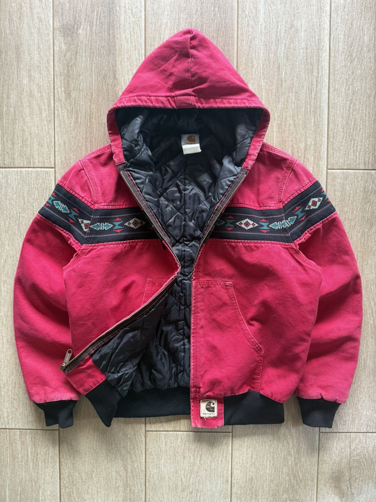 Carhartt Vintage J78RED Carhartt Aztec Jacket Size US M / EU 48-50 / 2 - 9 Thumbnail