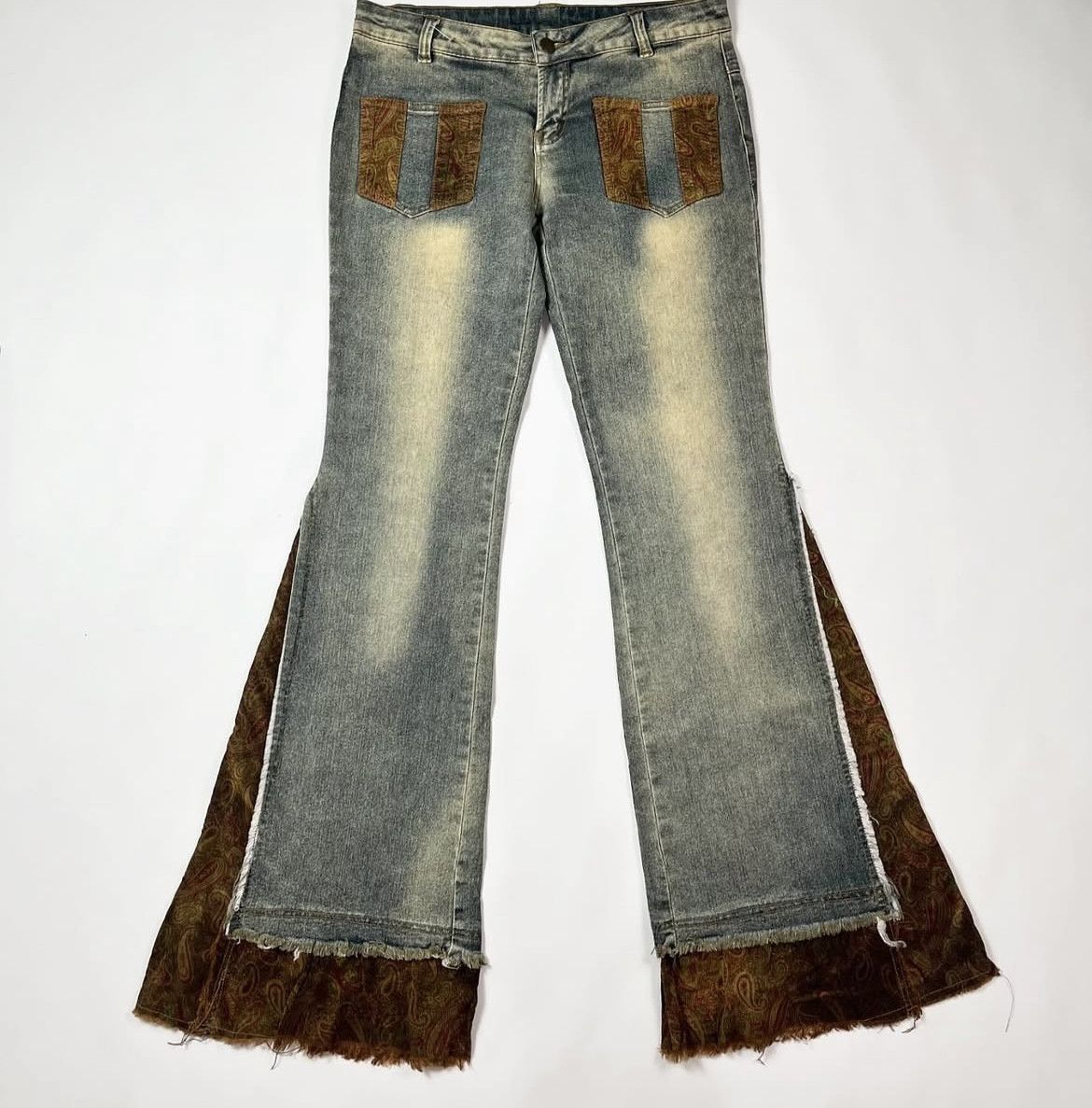 If Six Was Nine 2000s Hysteric Hybrid Wide Flare Bootcut Jeans y2k Lgb Size US 30 / EU 46 - 1 Thumbnail