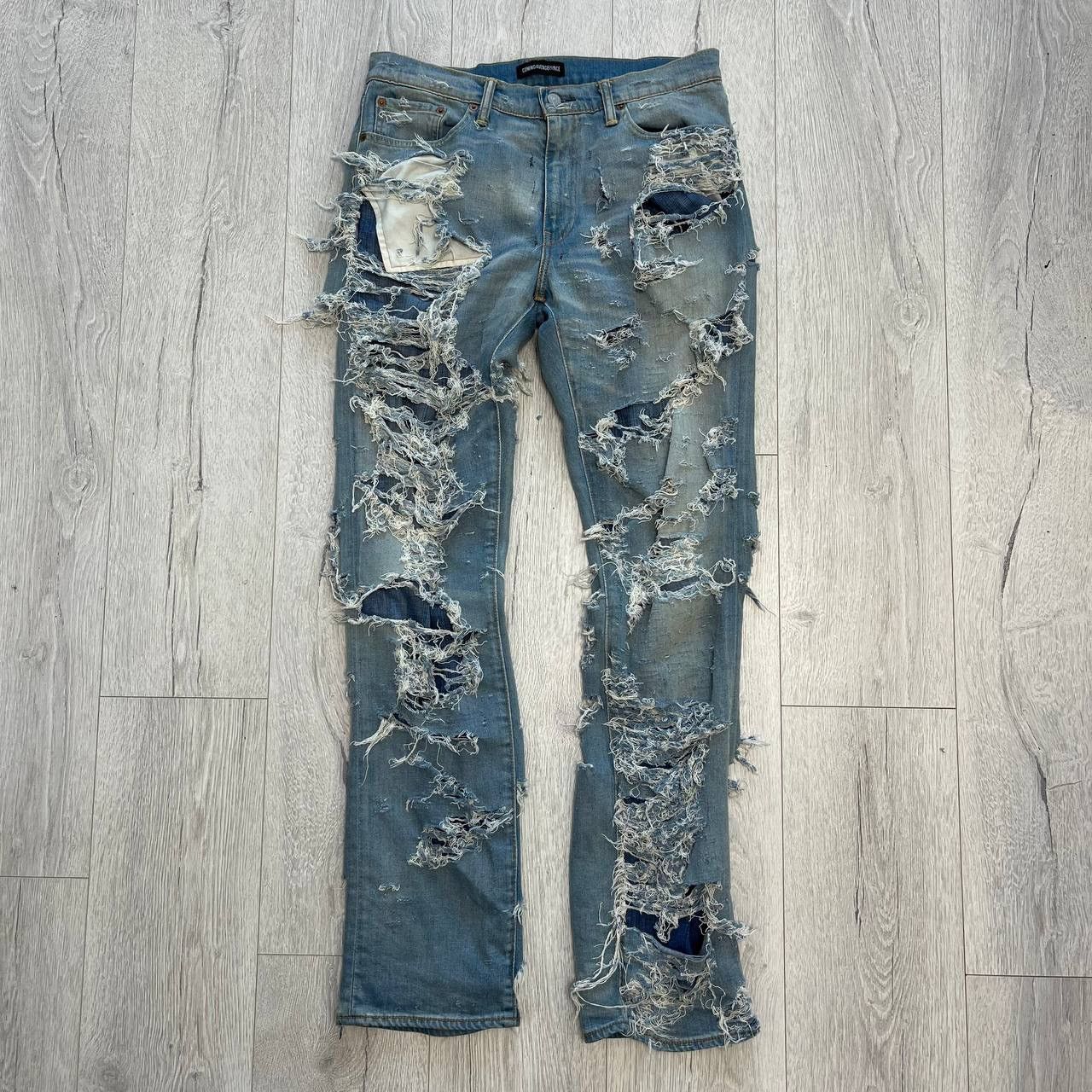 Levi's 🔥CRAZY LEVI’S 504 DISTRESSED HANDMADE DENIM COMING4VEGEANCE Size US 32 / EU 48 - 1 Thumbnail