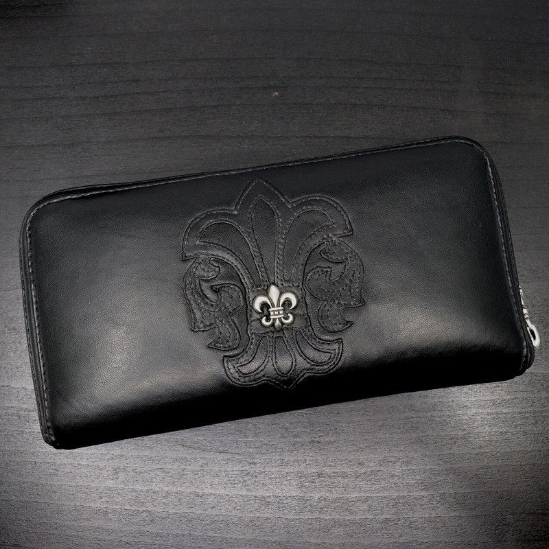 image of Chrome Hearts Bs Flare Rec Wallet in Black, Men's