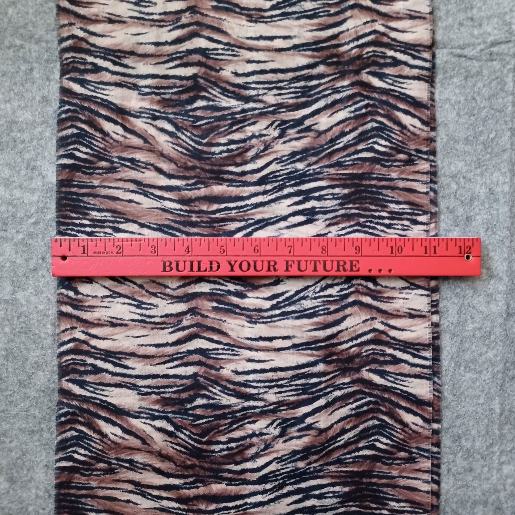 Vintage V Fraas Cashmink Scarf Animal Print 52" Fringe Rectangle Winter Made in Germany Size ONE SIZE - 5 Thumbnail