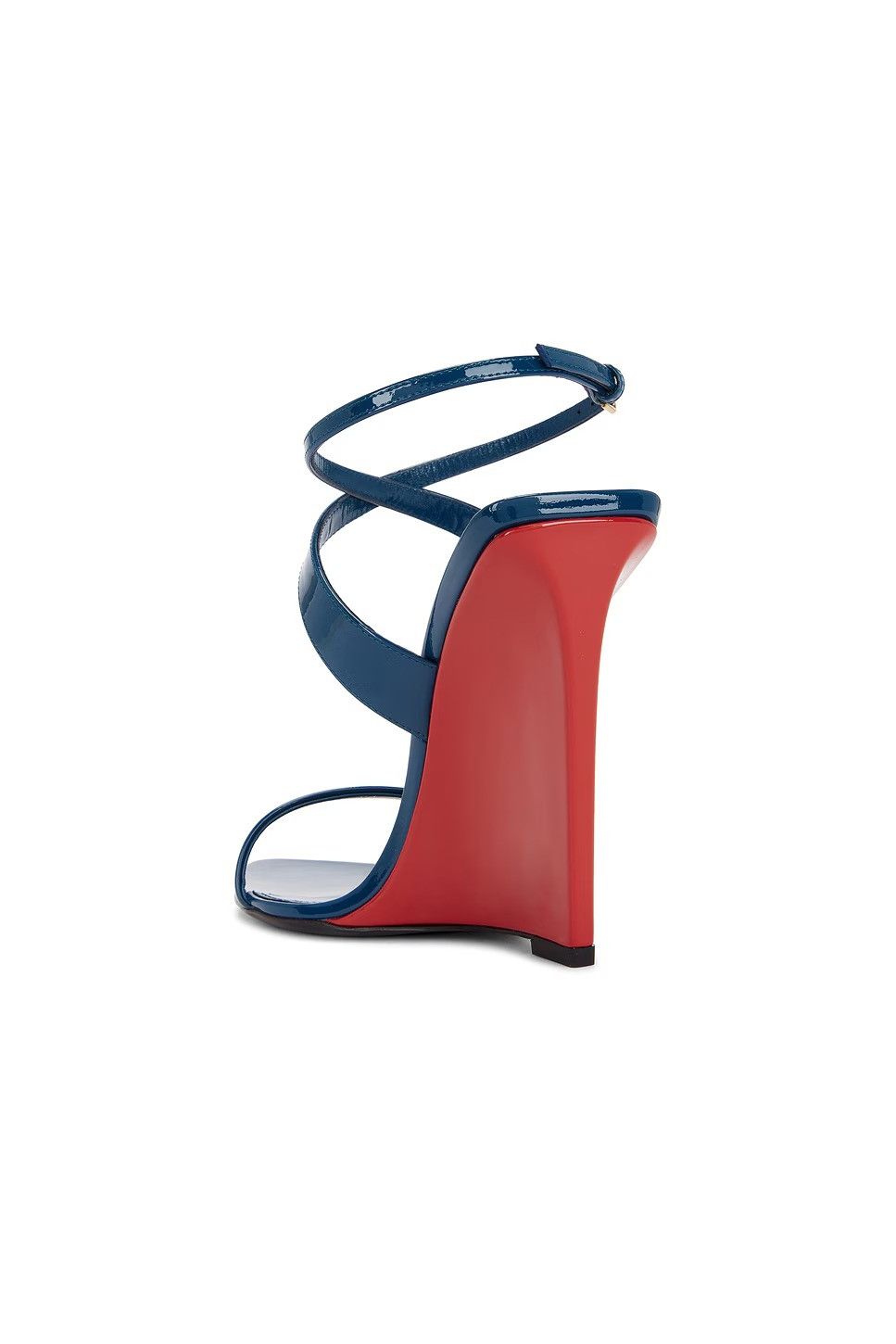 Saint Laurent Paris o1w1db10526 818020 Salome Wedges in Patent Leather Sandals Size US 7 / IT 37 - 3 Thumbnail