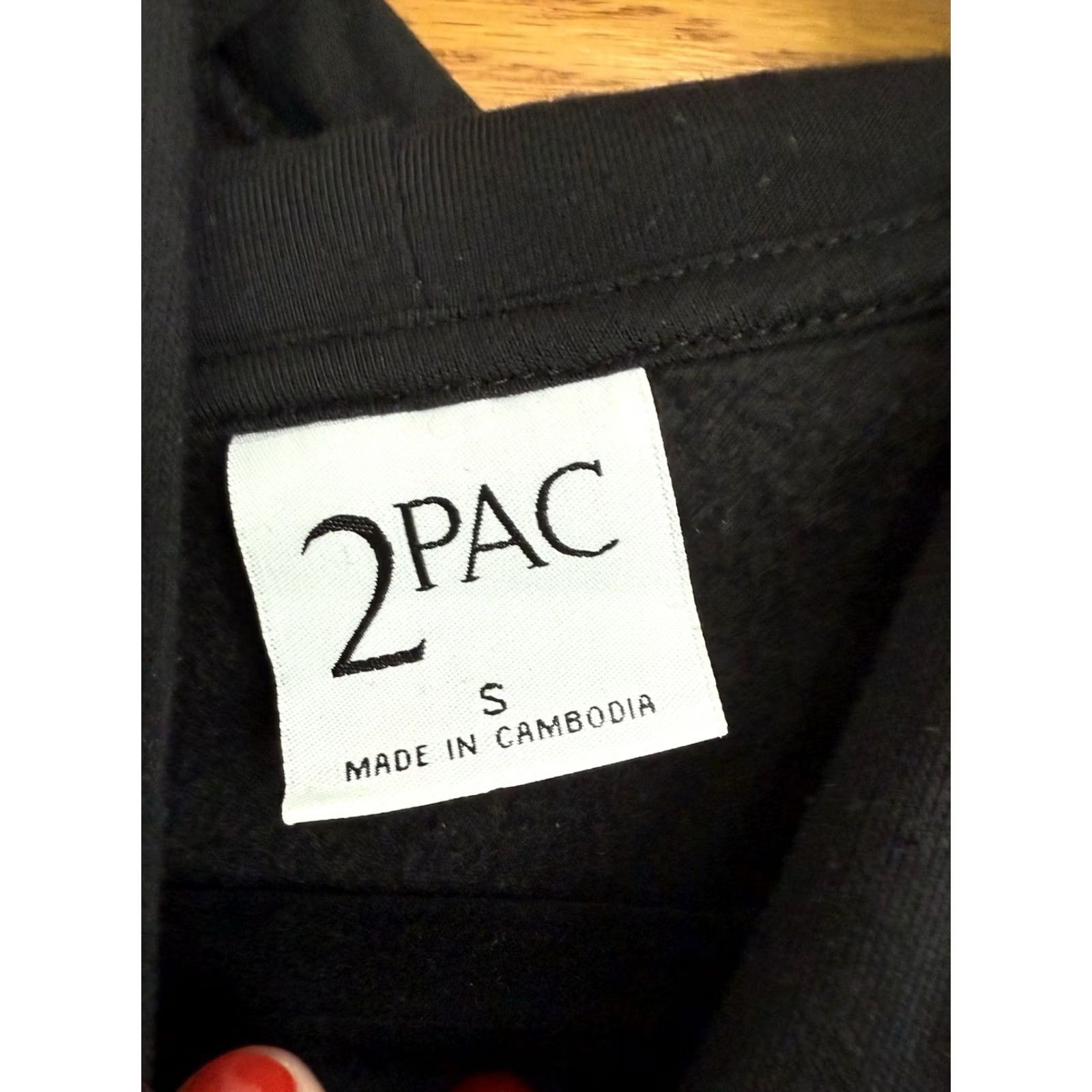 Vintage 2Pac Shakur Black Hoodie Thug Life Size Small Rap East Coast Unisex Hip Hop Size US S / EU 44-46 / 1 - 4 Thumbnail