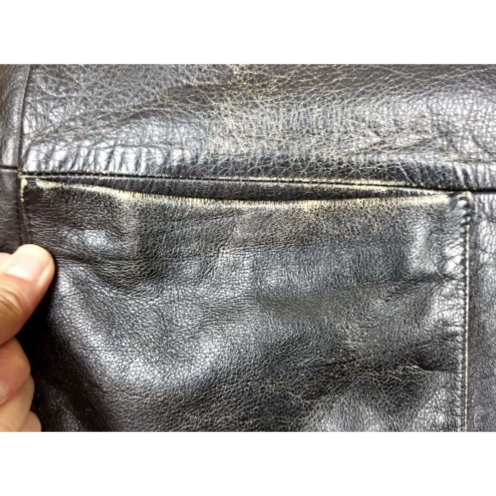 Dolce & Gabbana DOLCE & GABANA DISTRESSED BLACK LEATHER BLAZER JACKET SZ 48 MADE IN ITALY Mens Blazer Leather 48 Black 90s Decade Size 48R - 6 Thumbnail