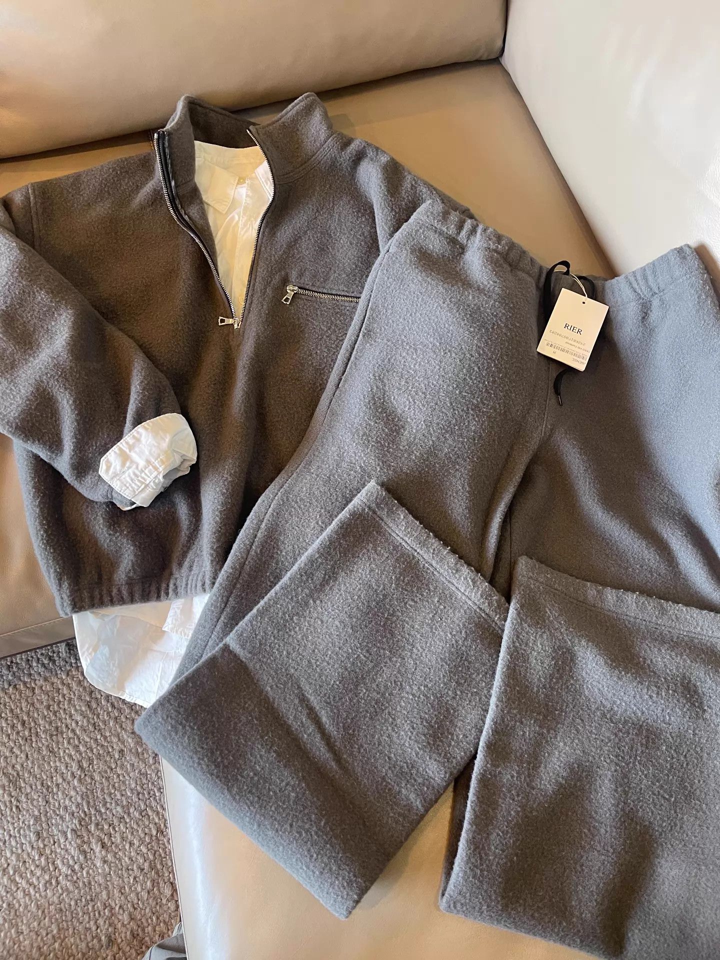 RIER Rier Wool Fleece Pants Gray S Size US 30 / EU 46 - 5 Thumbnail