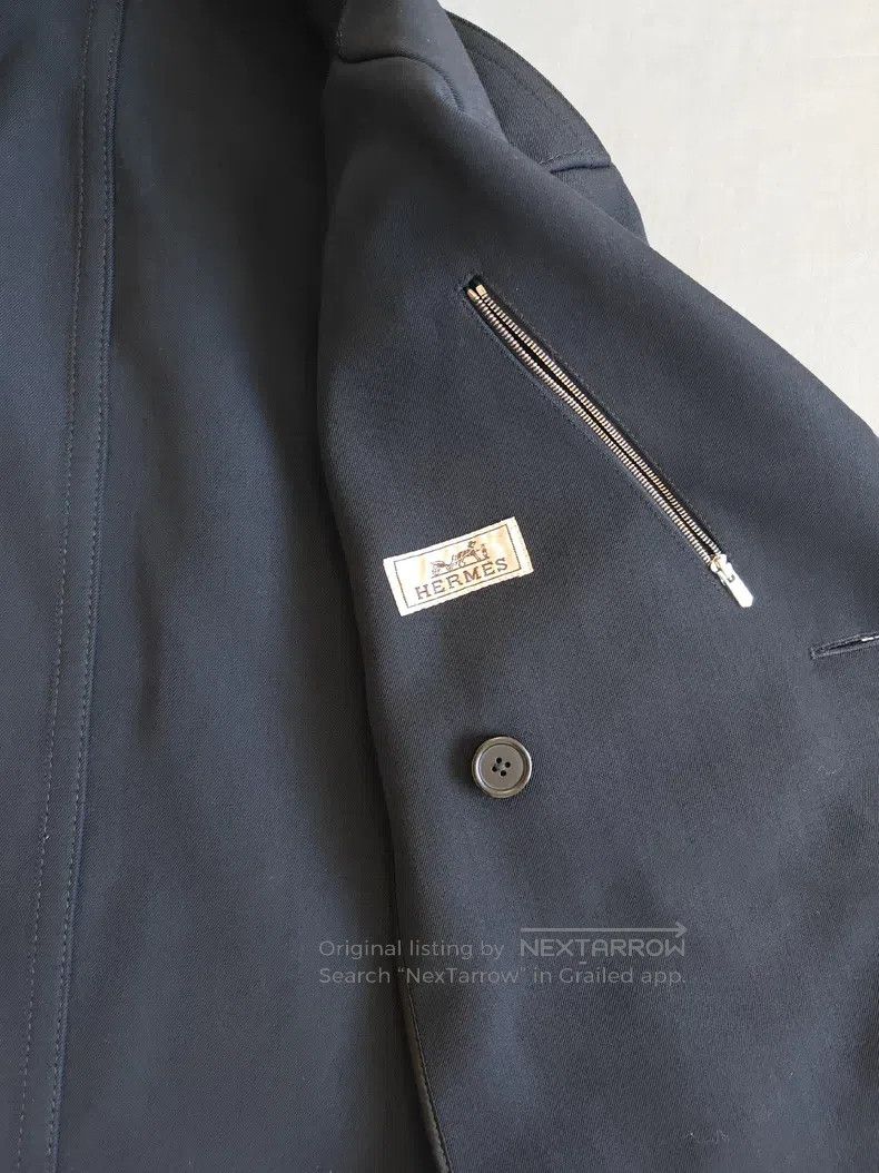 Hermes Hermes Navy wool coat jacket, dark blue, 76% wool + 24% co Size US M / EU 48-50 / 2 - 3 Thumbnail