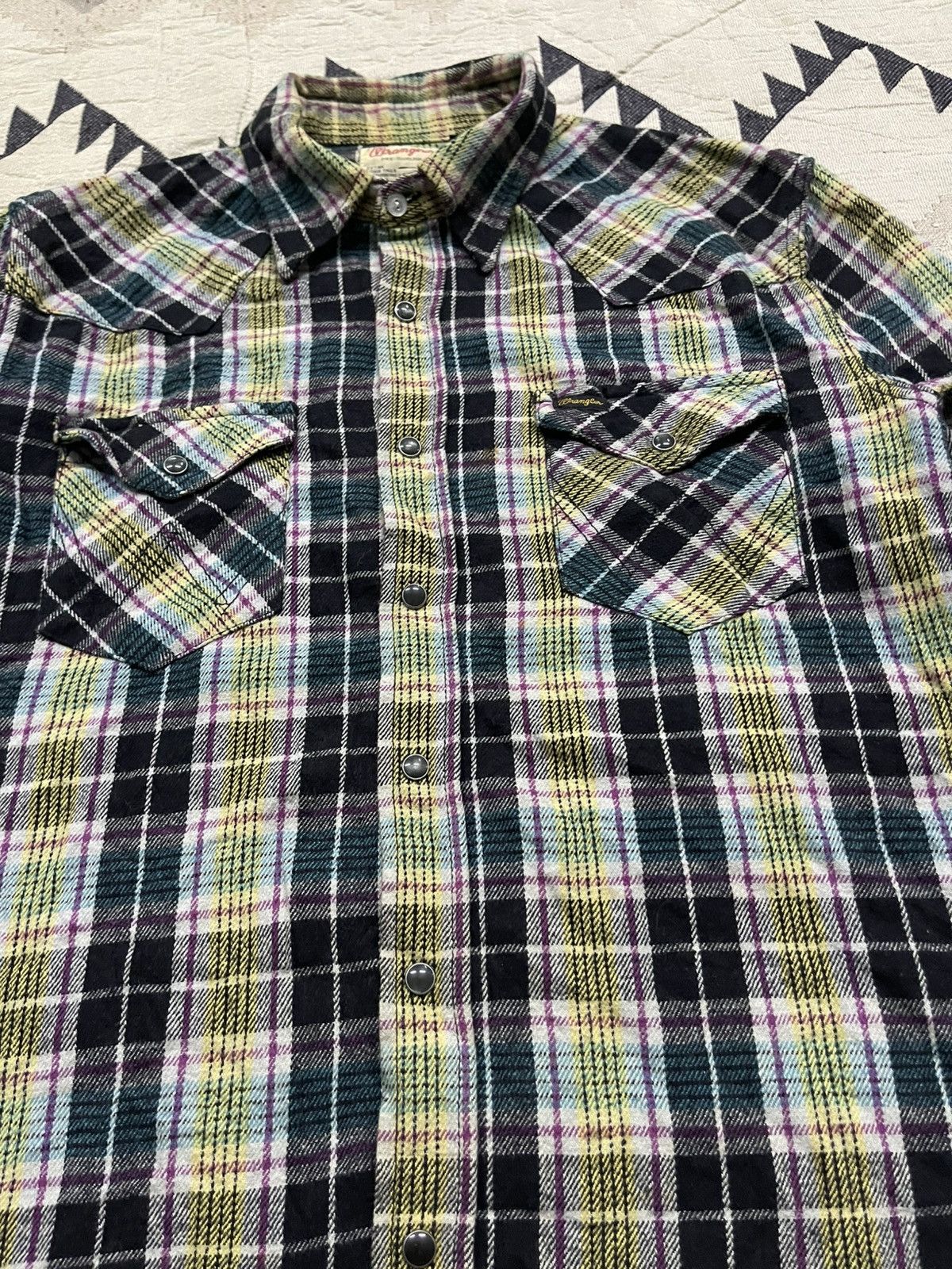 Wrangler VINTAGE WRANGLER PRE-SHRUNK TARTAN PLAID WESTERN BUTTON UP Size US M / EU 48-50 / 2 - 5 Thumbnail
