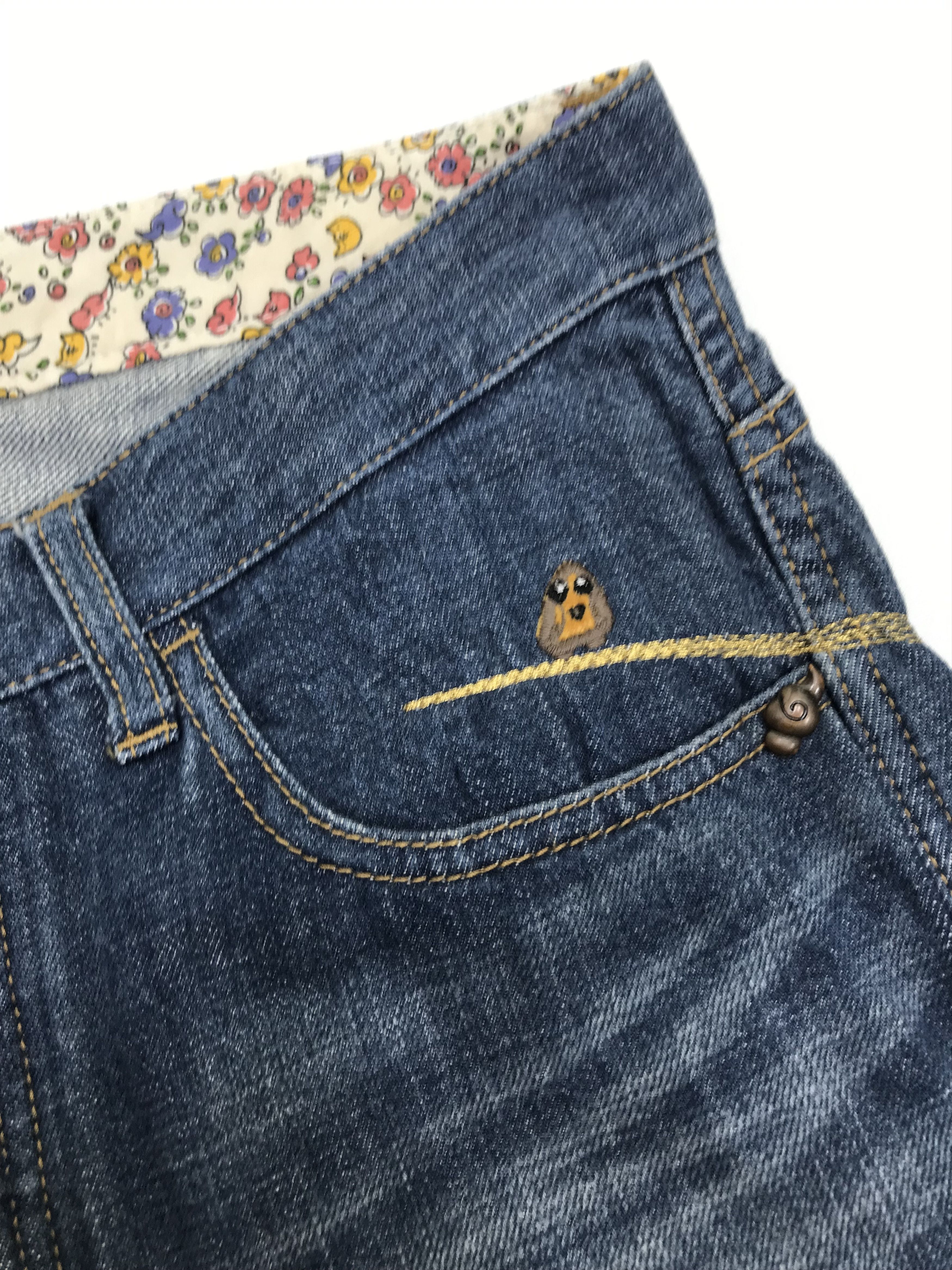 Tsumori Chisato Vintage Tsumori Chisato x Issey Miyake Embroidered Jeans Size 29" - 9 Thumbnail