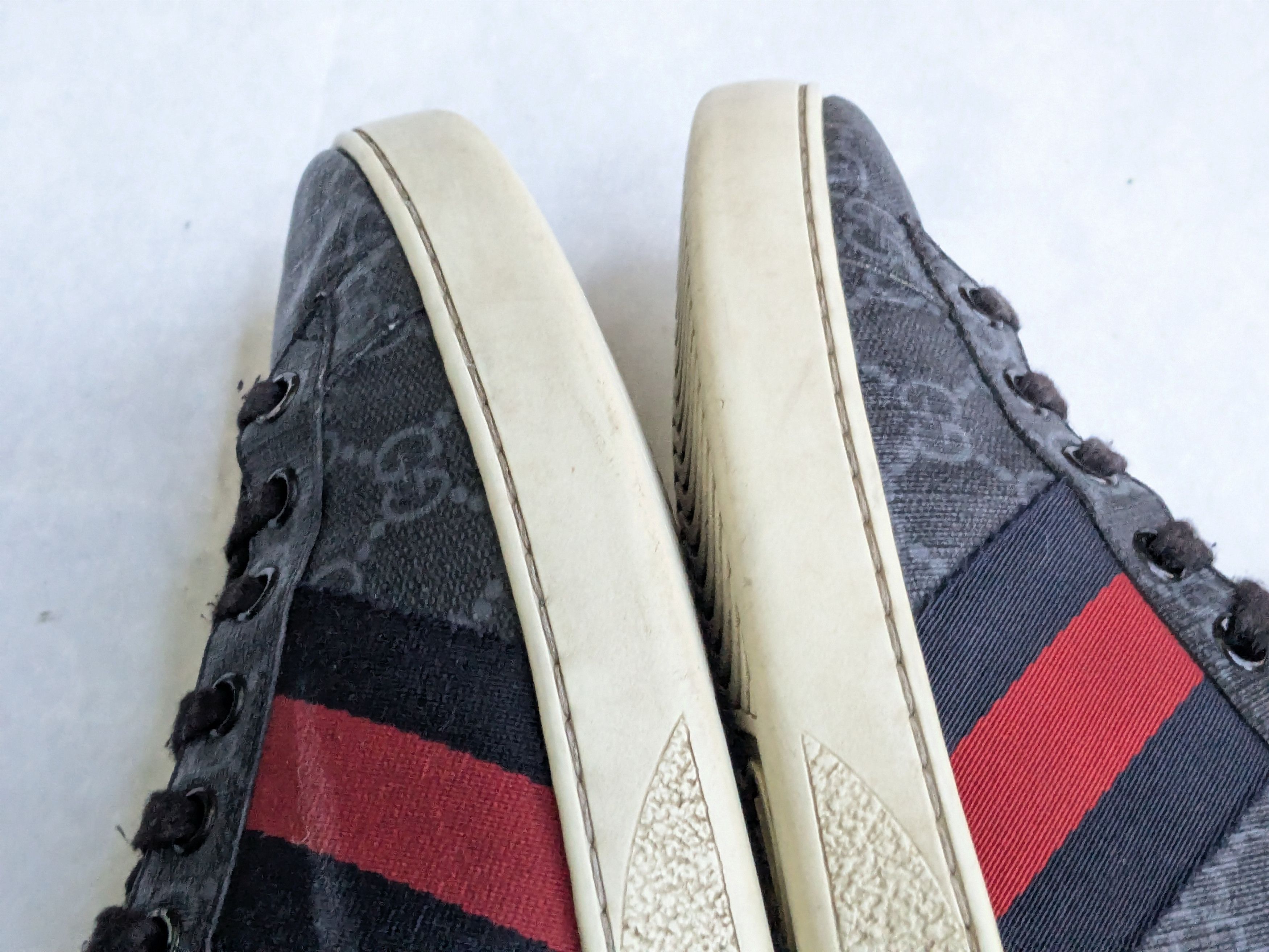 Gucci Gucci Ace GG Monogram Sneakers Black 9 Logo Size US 9 / EU 42 - 10 Thumbnail